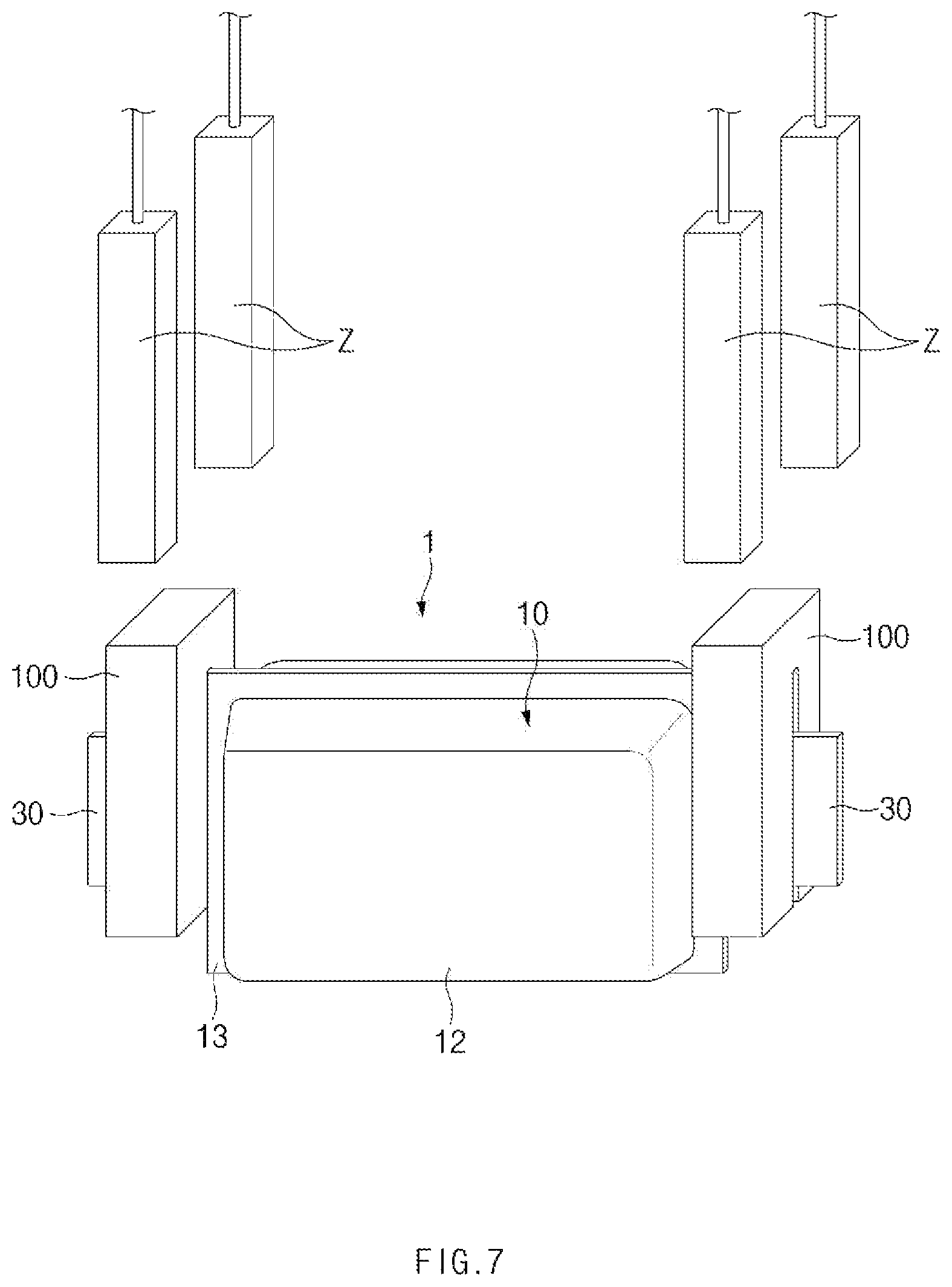 Patent US12586809 Figure 7 – Method for manufacturing secondary battery, coupling clip for manufacturing secondary battery, and secondary battery