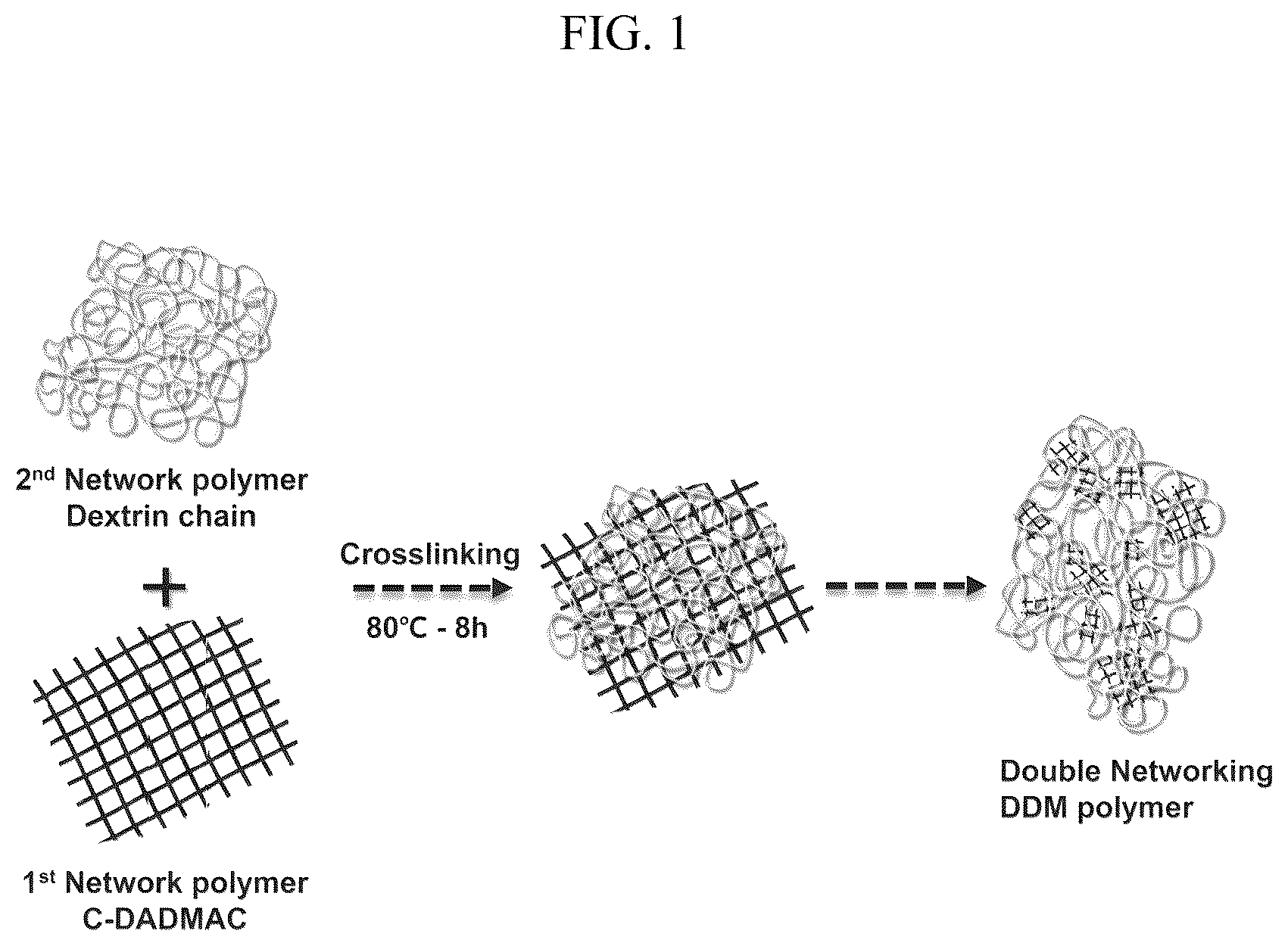 Patent US12586818 — Dextrin-DADMAC based double network polymer gel electrolyte, method for preparing the same and energy storage device including the same — Figure 1