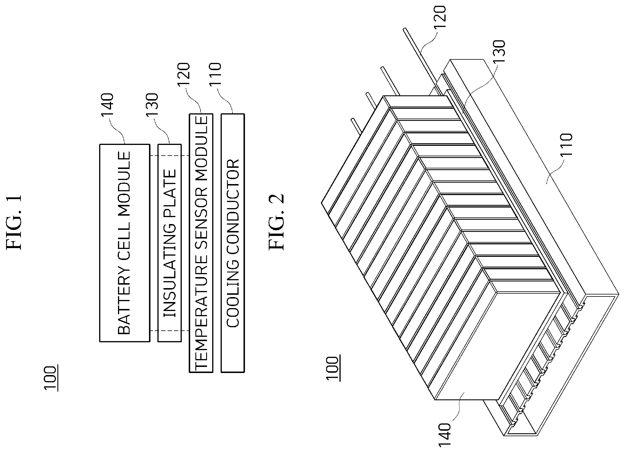 Patent US12586832 Figure 1 – Apparatus for measuring temperature of battery cell