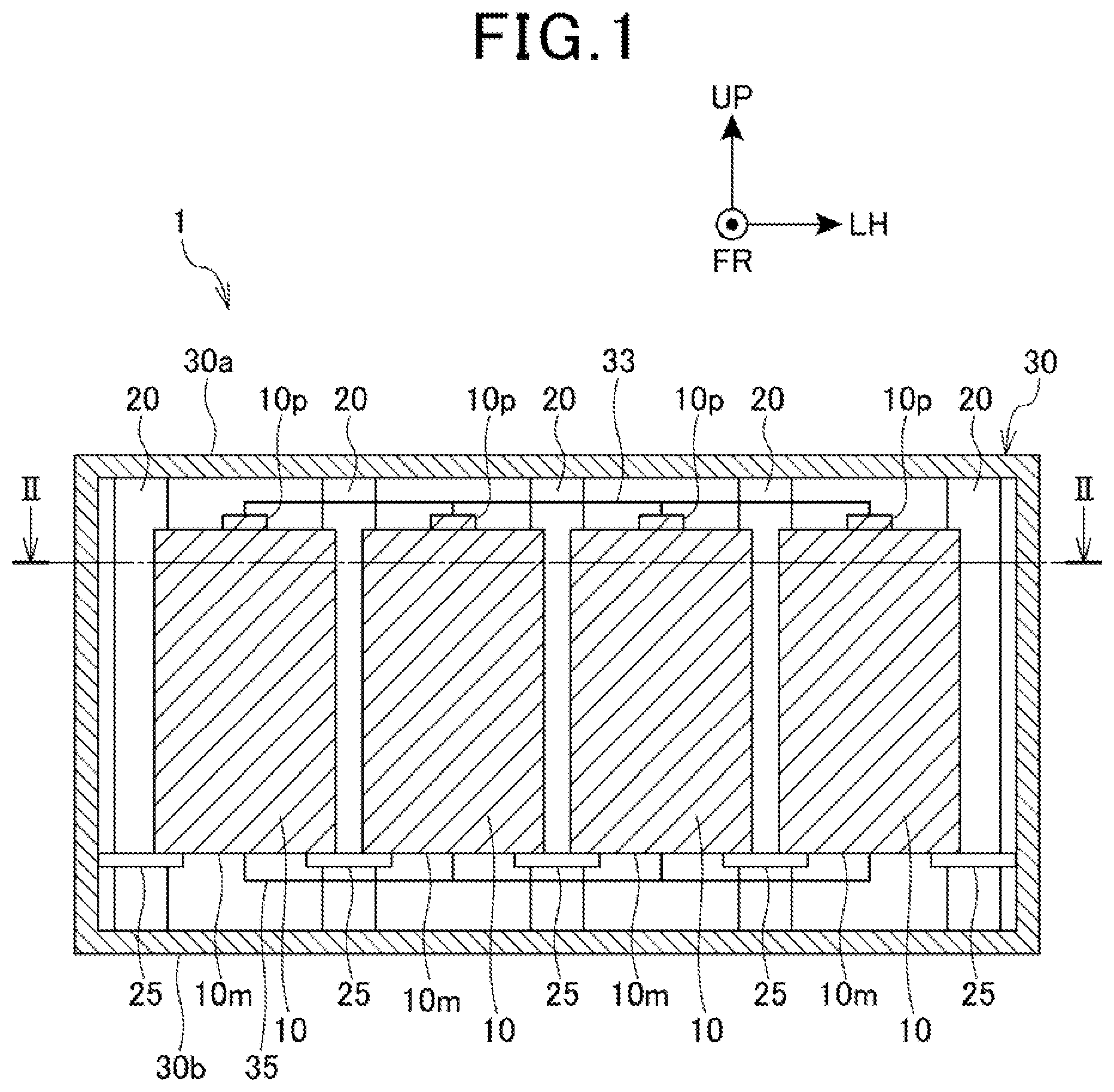 Patent US12586836 Figure 1 – Battery module