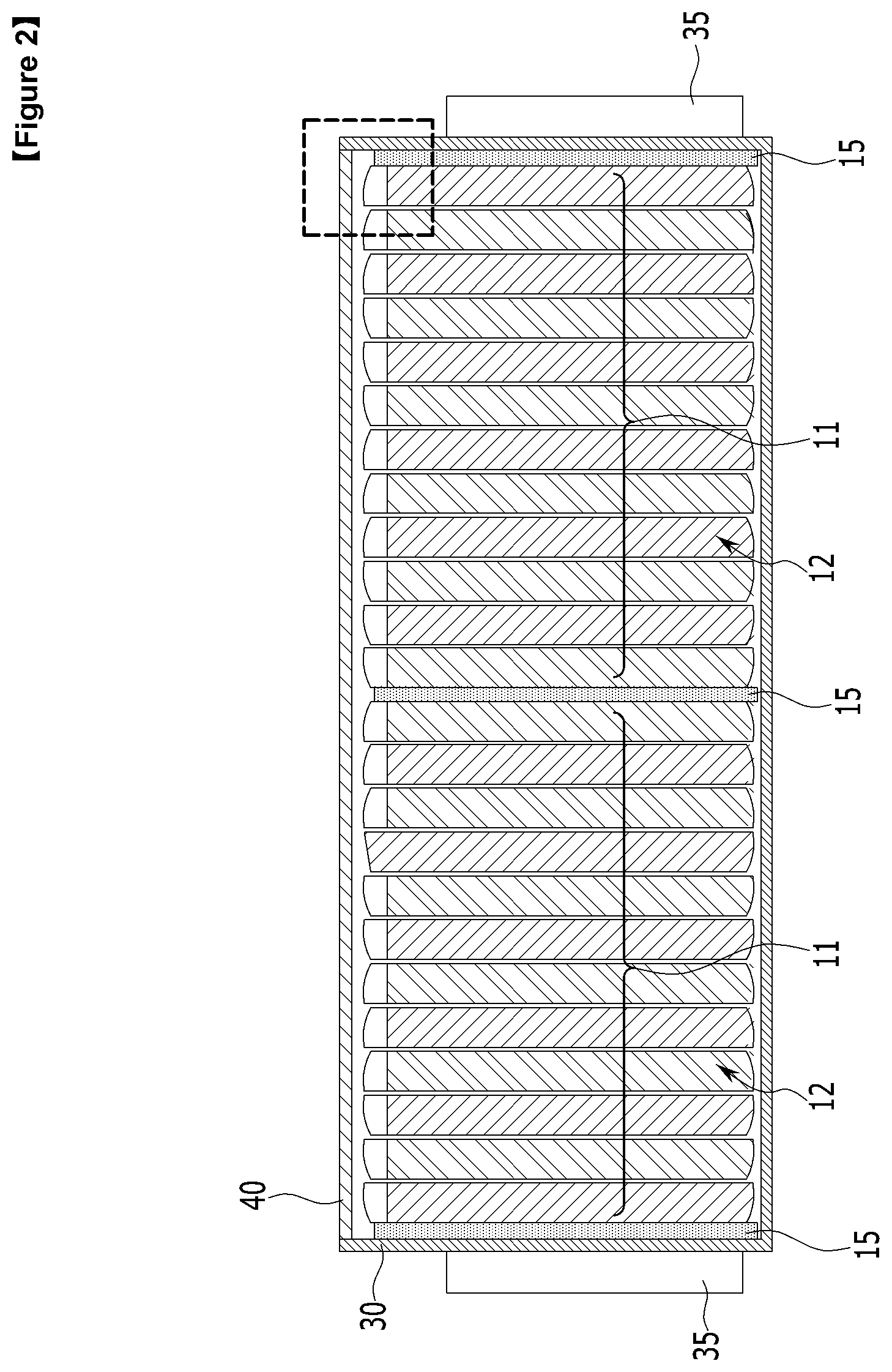 Patent US12586837 Figure 2 – Battery module and battery pack including the same
