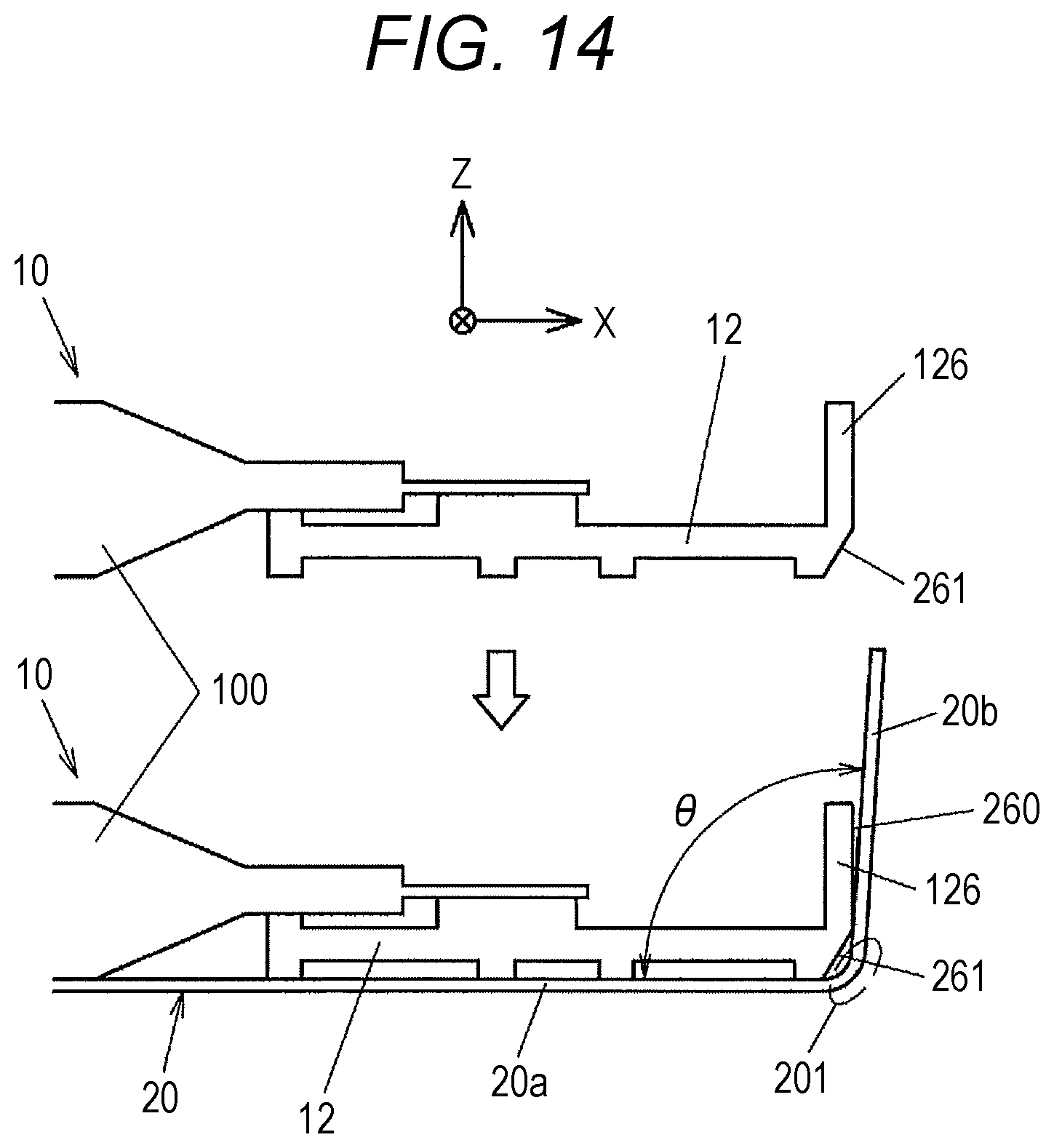 Patent US12586839 Figure 14 – Battery module with improved cooling performance, battery device including said battery module, and method for manufacturing said battery module