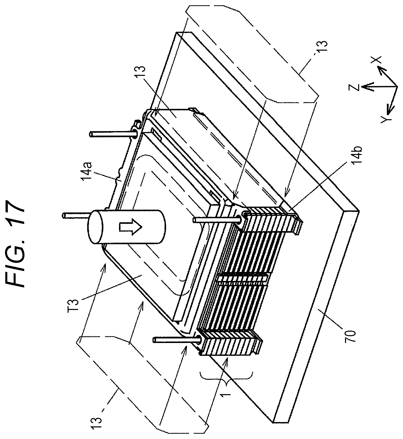 Patent US12586839 Figure 17 – Battery module with improved cooling performance, battery device including said battery module, and method for manufacturing said battery module