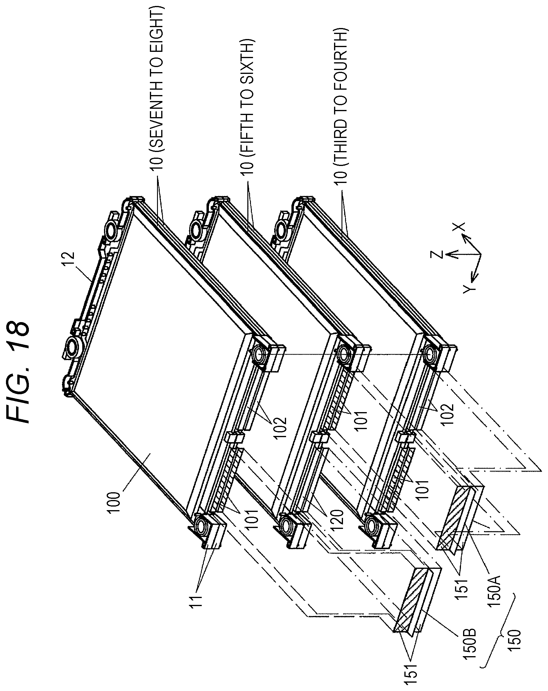 Patent US12586839 Figure 18 – Battery module with improved cooling performance, battery device including said battery module, and method for manufacturing said battery module