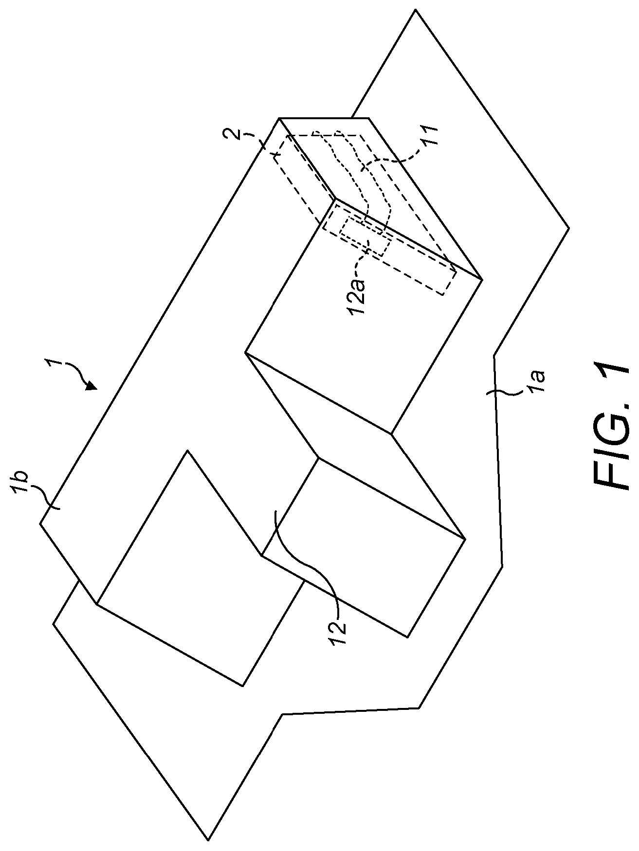 Patent US12586841 Figure 1 – Battery module coolant channels