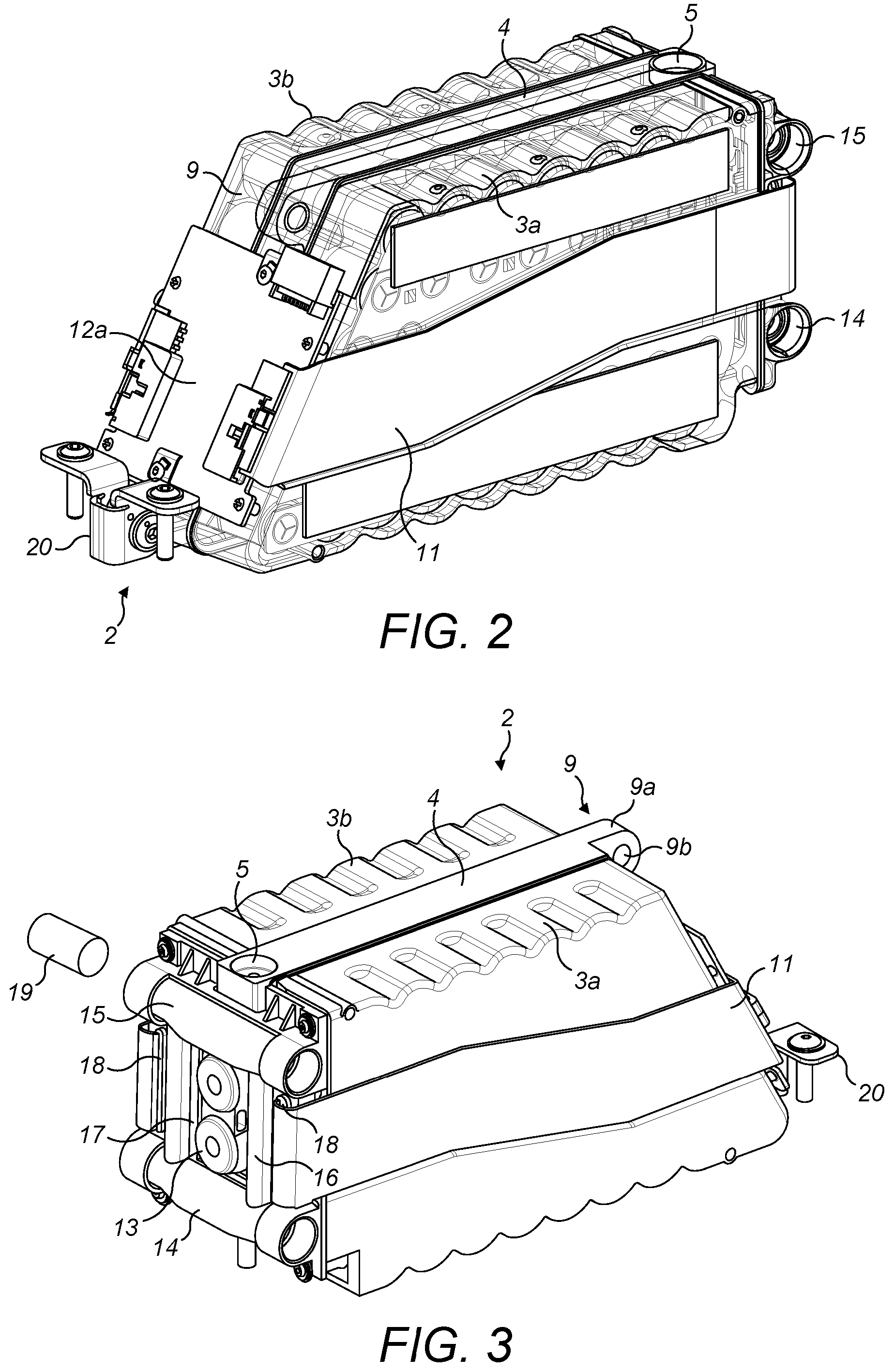 Patent US12586841 Figure 2 – Battery module coolant channels