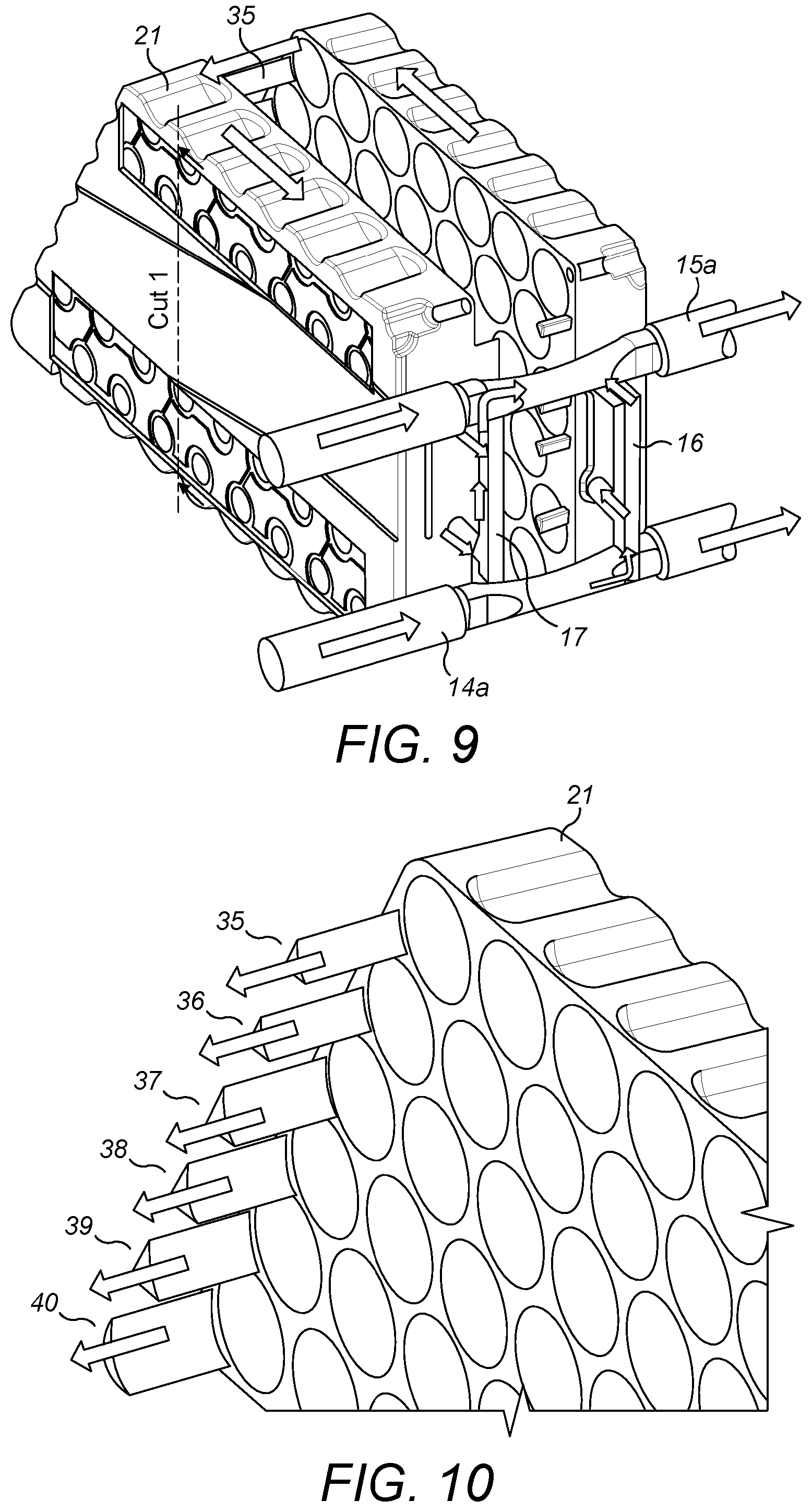 Patent US12586841 Figure 6 – Battery module coolant channels