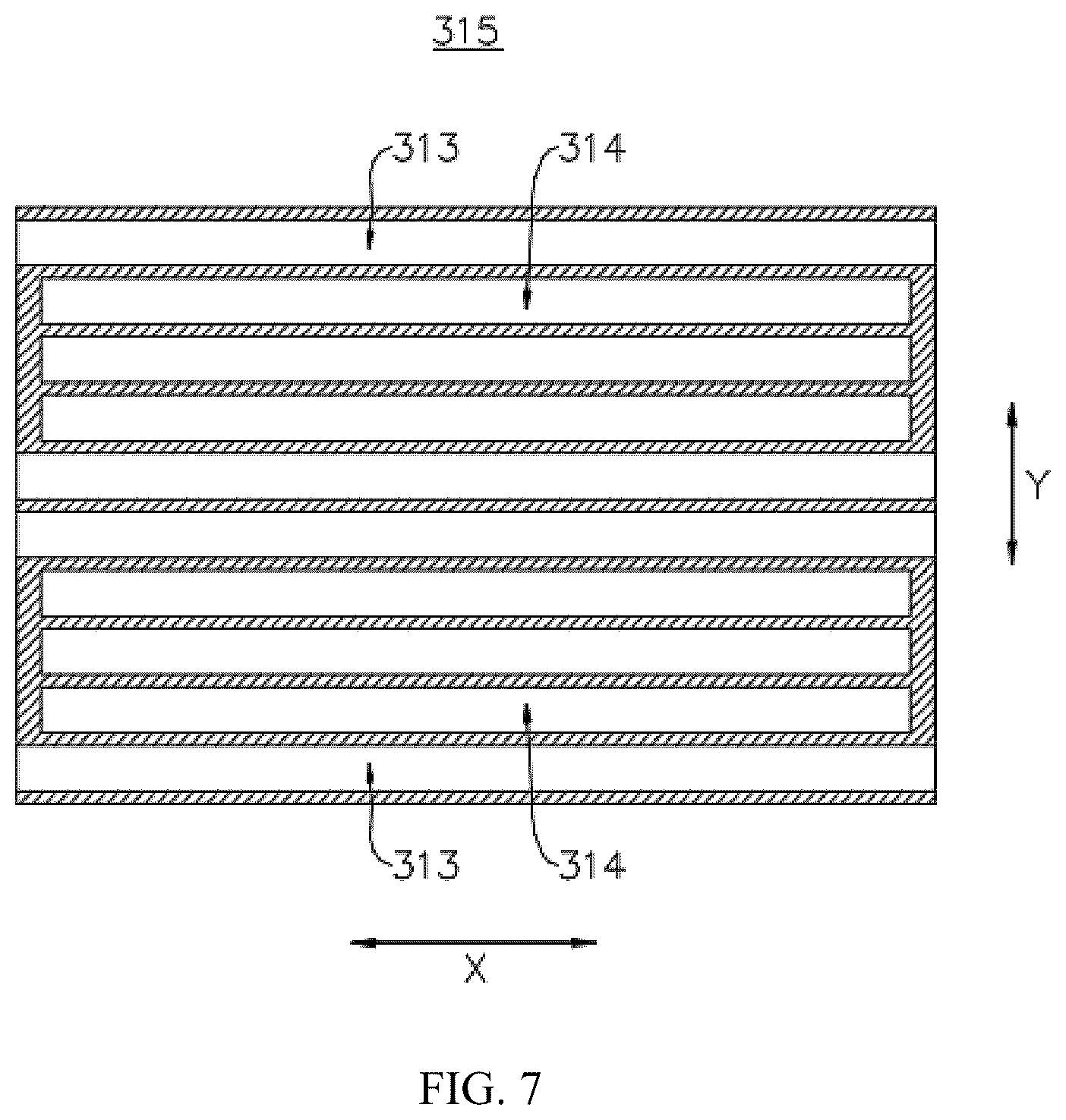 Patent US12586843 Figure 7 – Thermal management component, thermal management system, battery, and electric apparatus