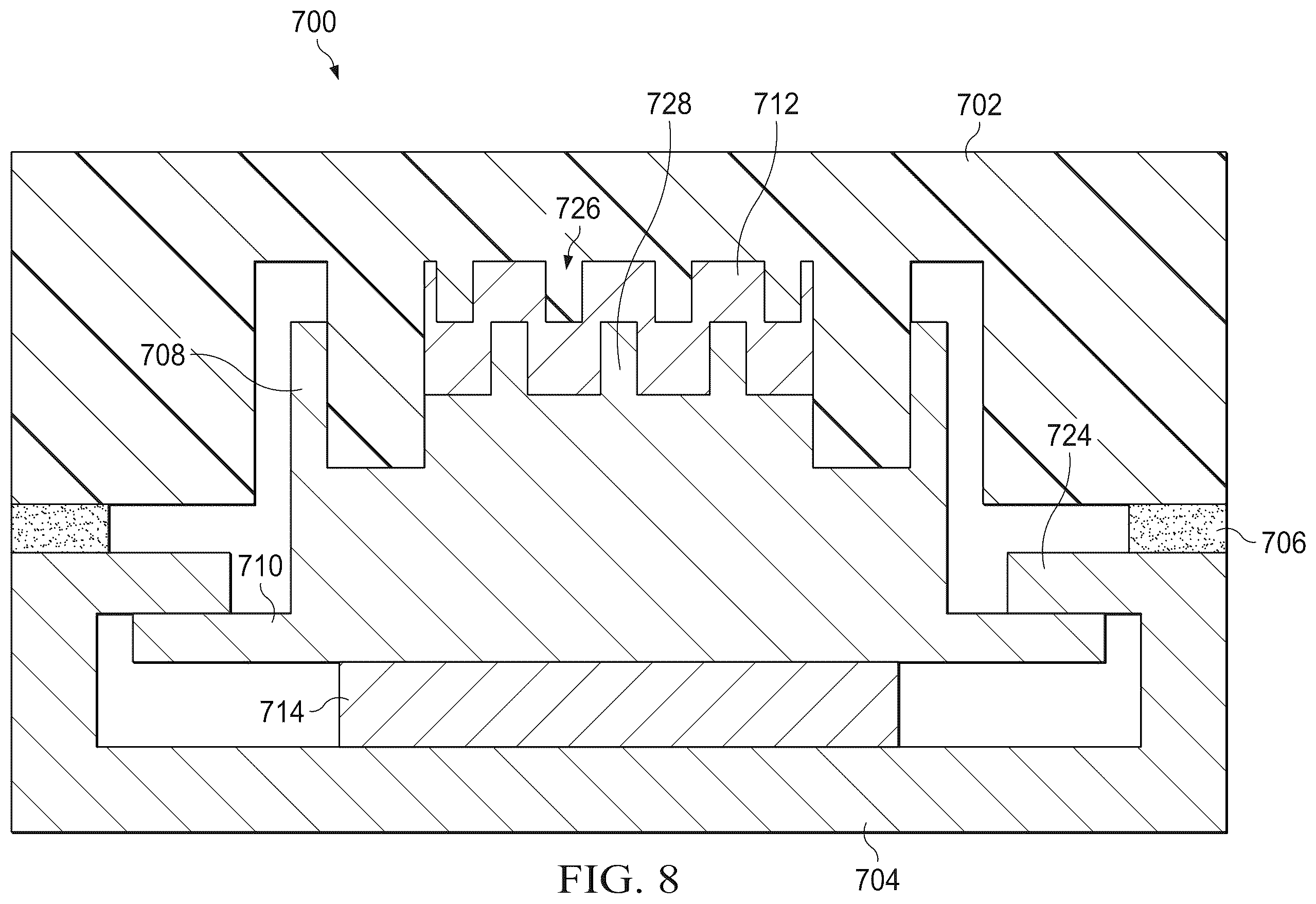 Patent US12586845 Figure 8 – Phase change material (PCM)-based conductive thermal actuator switch