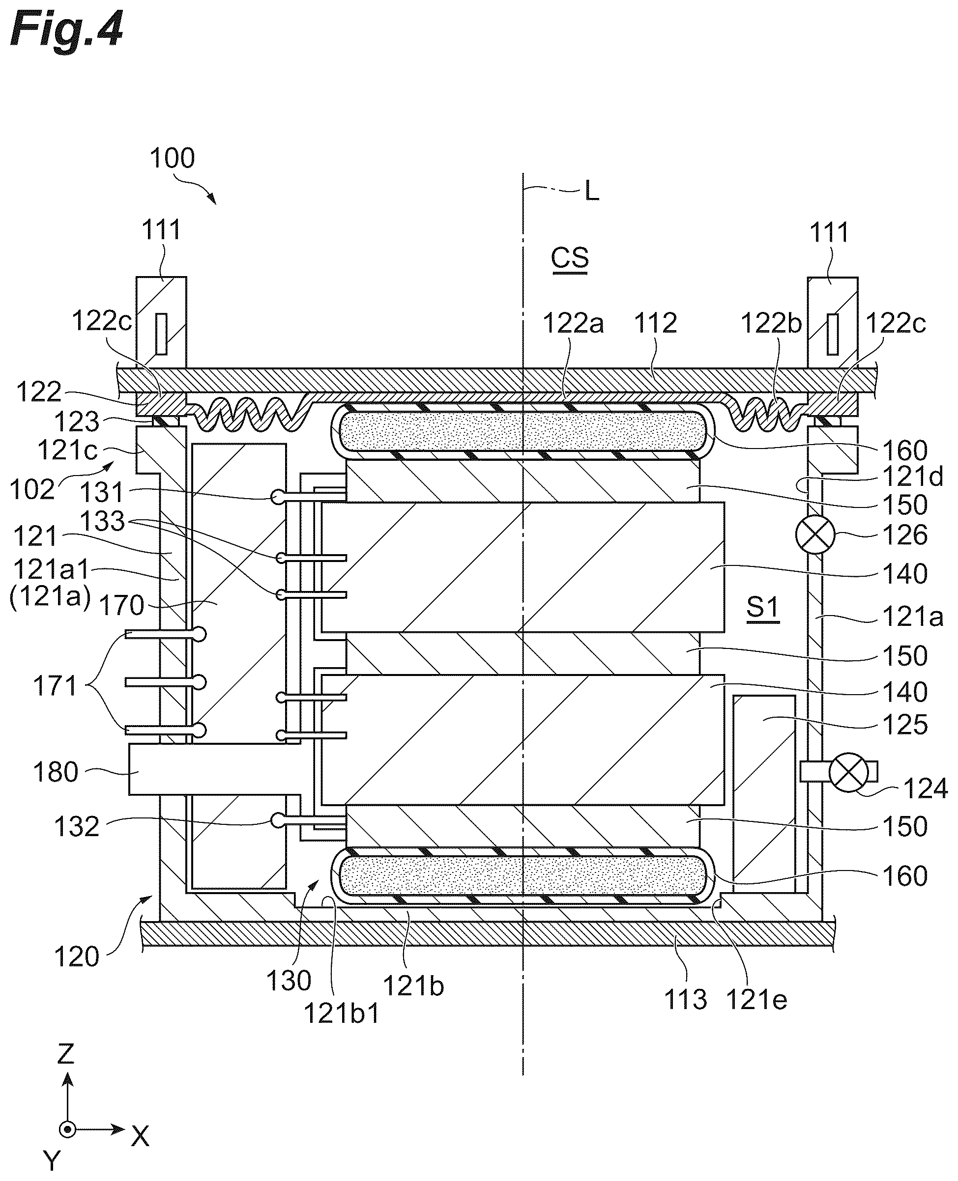 Patent US12586850 Figure 4 – Power storage device
