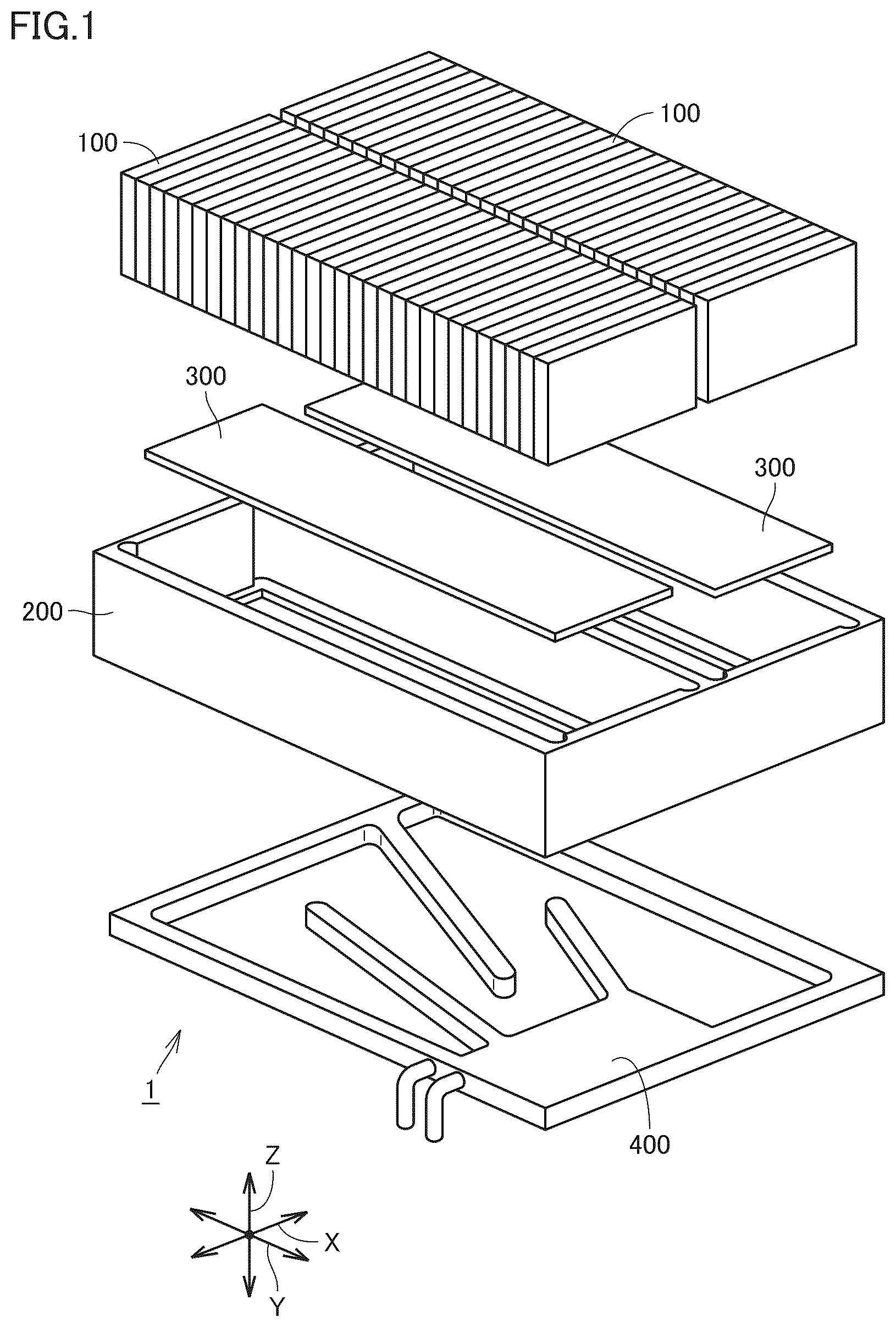 Patent US12586853 Figure 1 – Battery pack