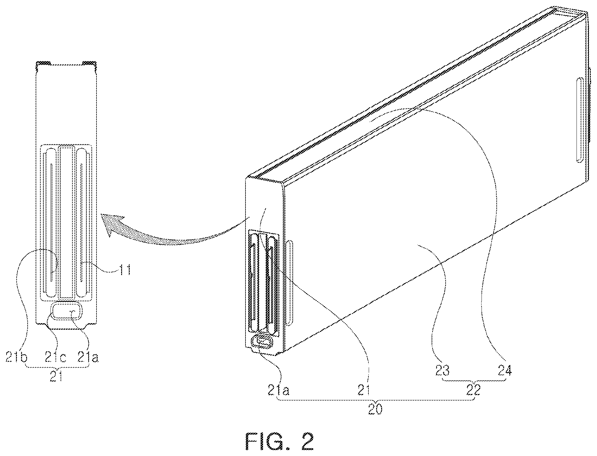 Patent US12586854 Figure 2 – Battery sub-packing unit