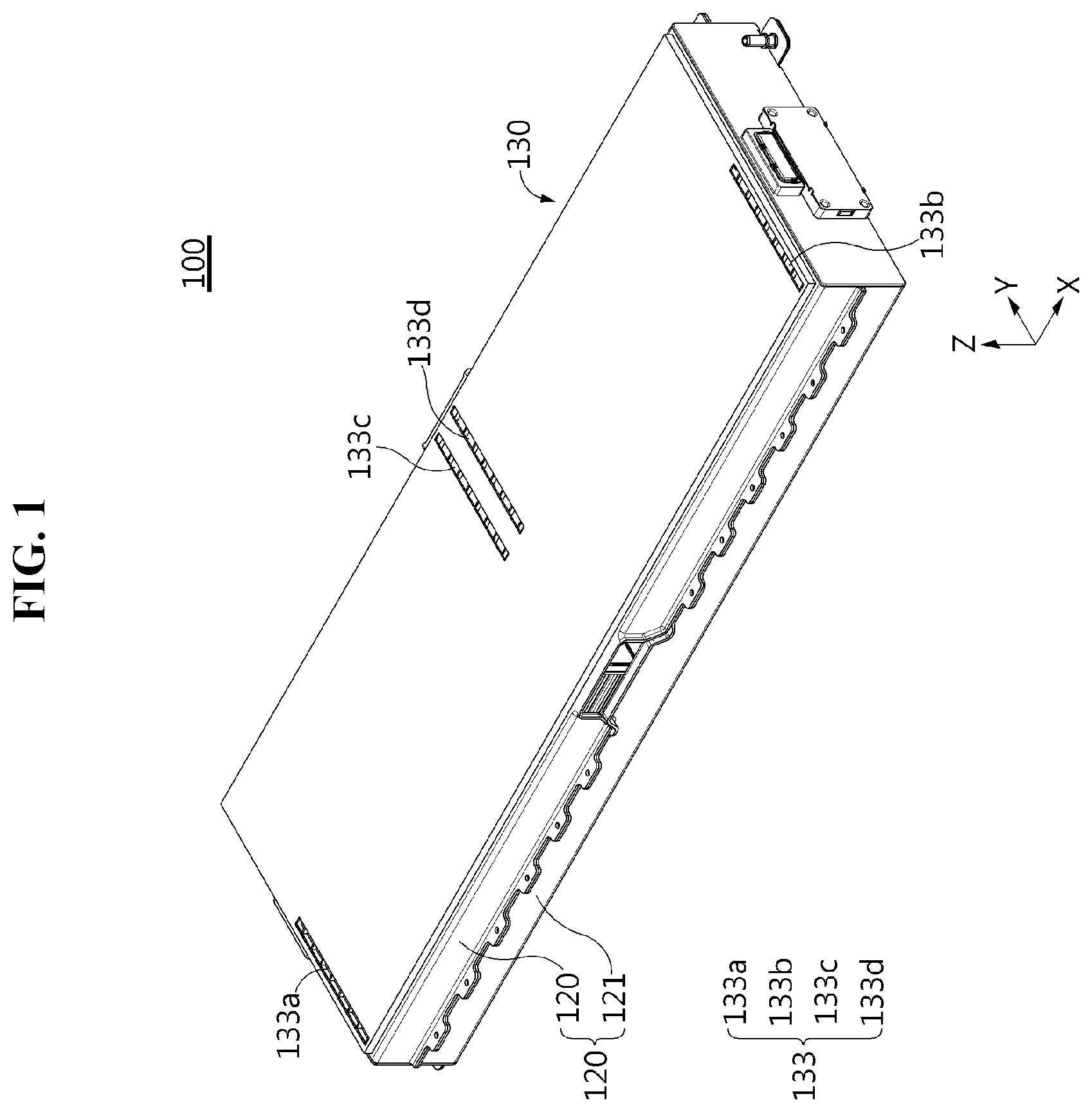 Patent US12586865 — Battery module, and battery pack and vehicle comprising the same — Figure 1