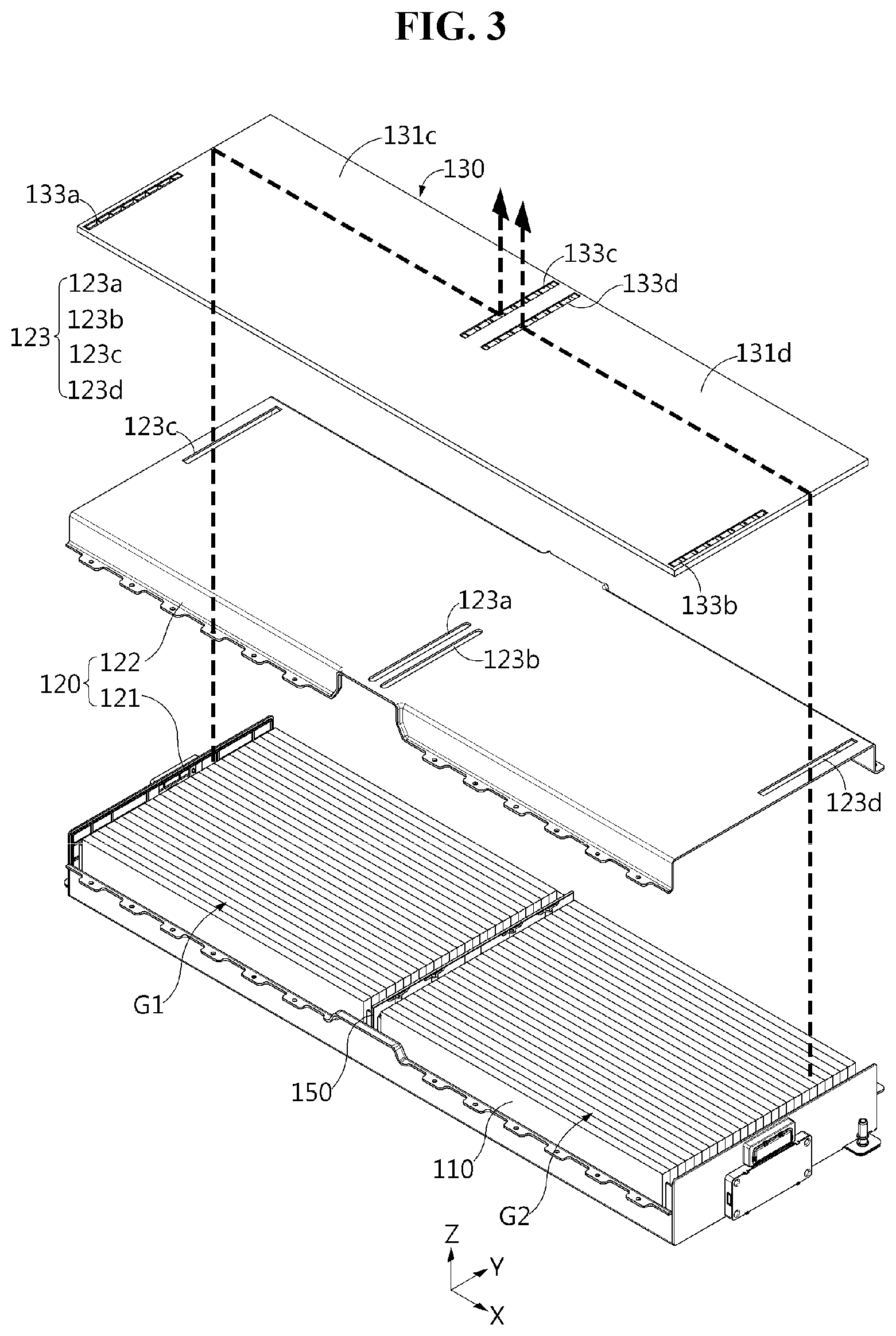 Patent US12586865 Figure 3 – Battery module, and battery pack and vehicle comprising the same