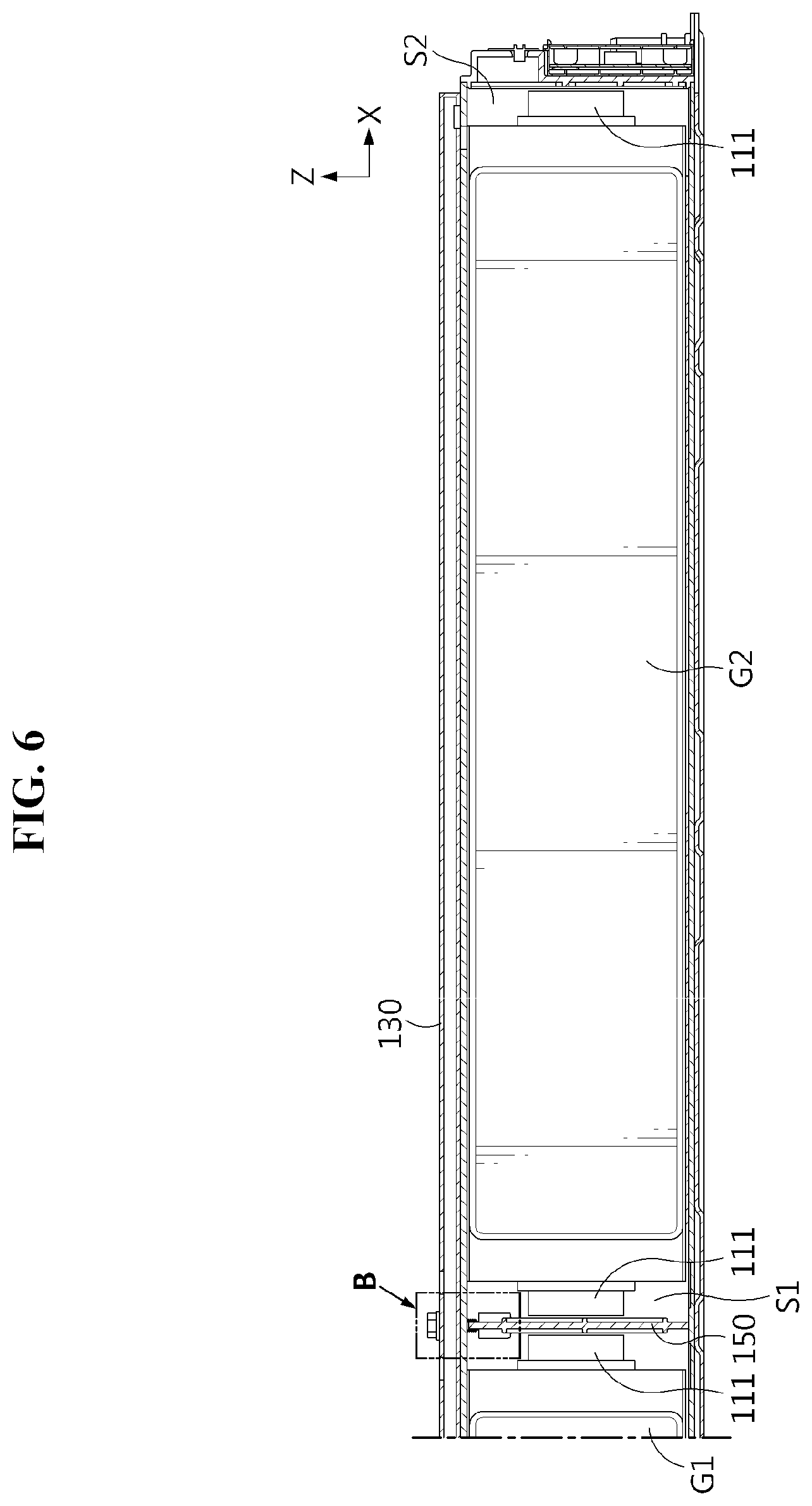 Patent US12586865 Figure 6 – Battery module, and battery pack and vehicle comprising the same