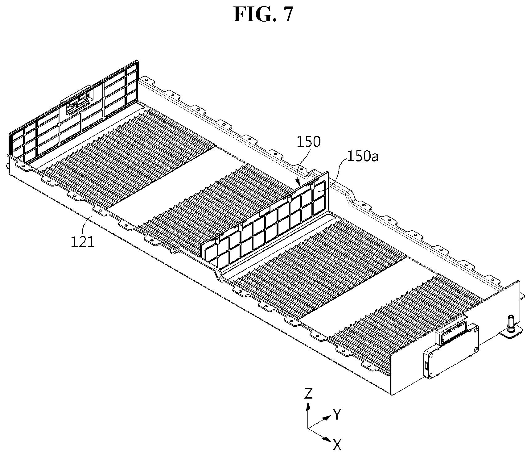 Patent US12586865 Figure 7 – Battery module, and battery pack and vehicle comprising the same