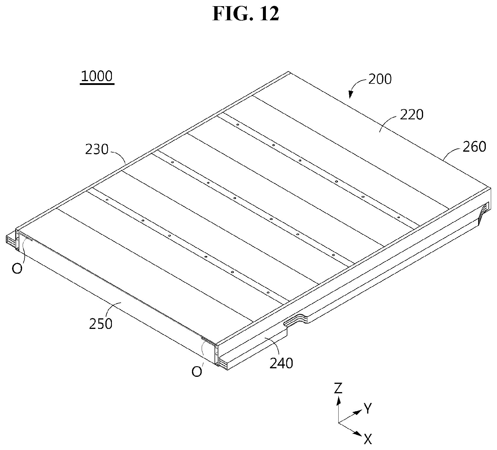 Patent US12586865 Figure 12 – Battery module, and battery pack and vehicle comprising the same