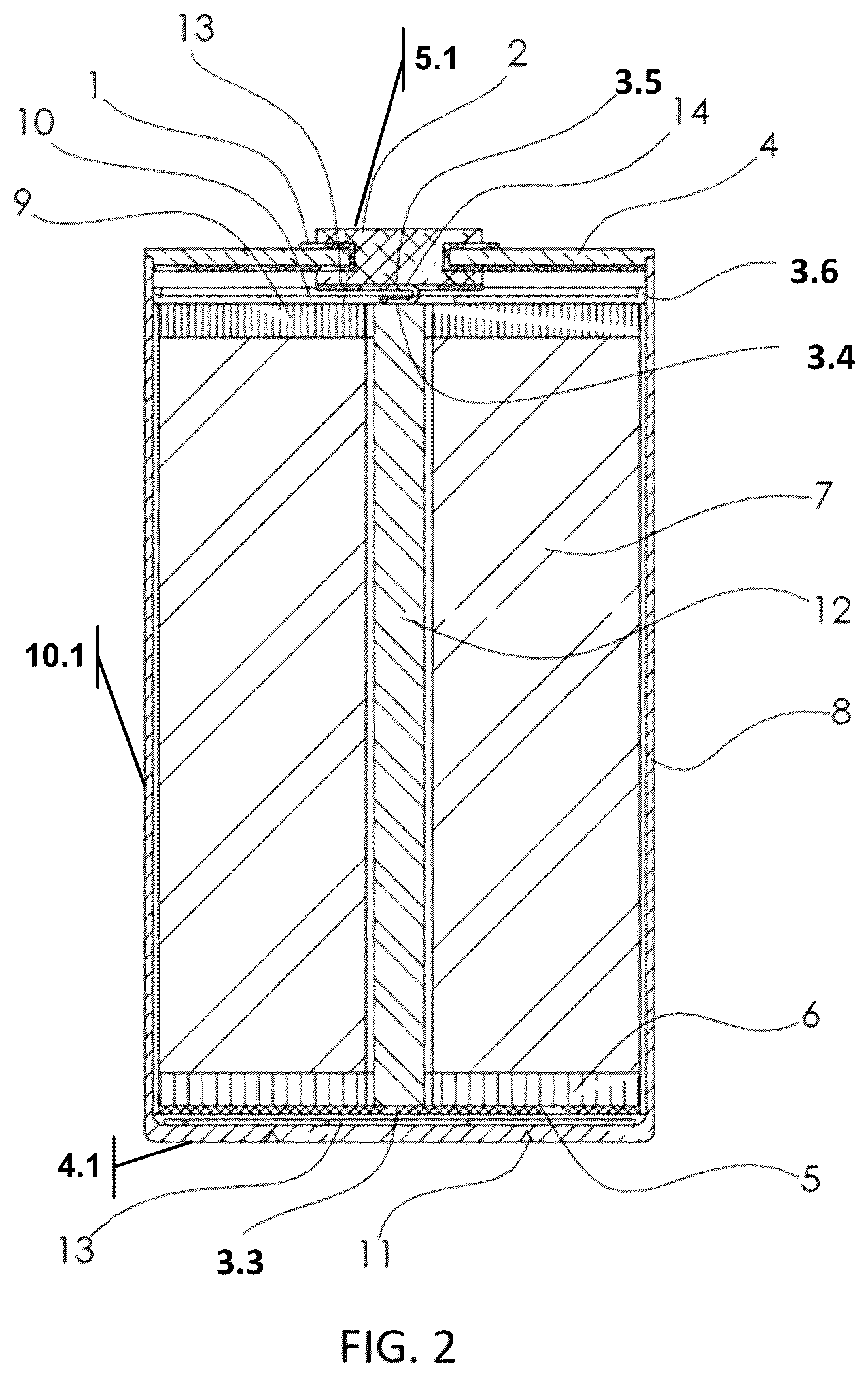 Patent US12586873 Figure 4 – Conductive power rod for electrochemical cell