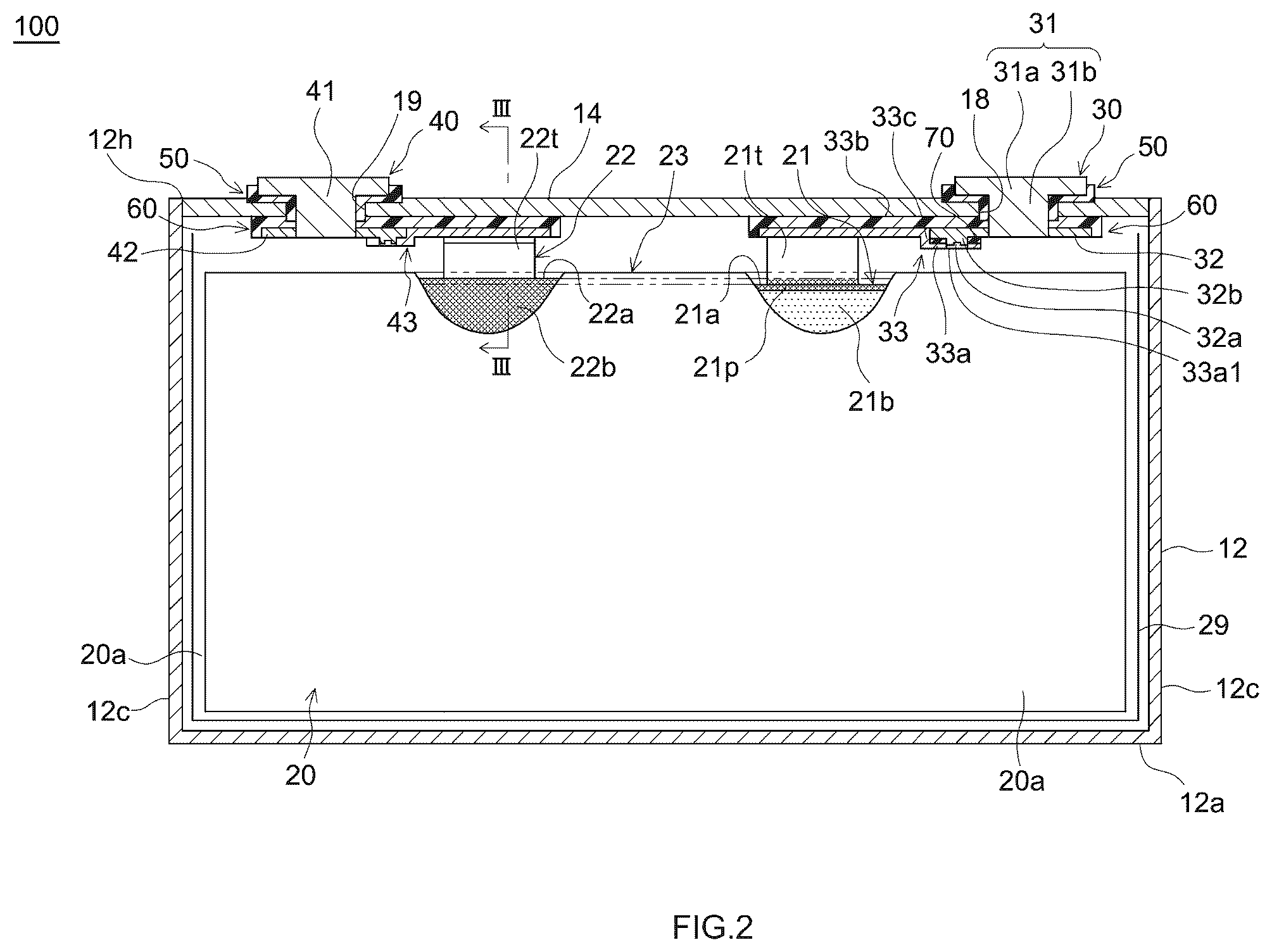 Patent US12586874 Figure 2 – Secondary battery and method of manufacturing the same