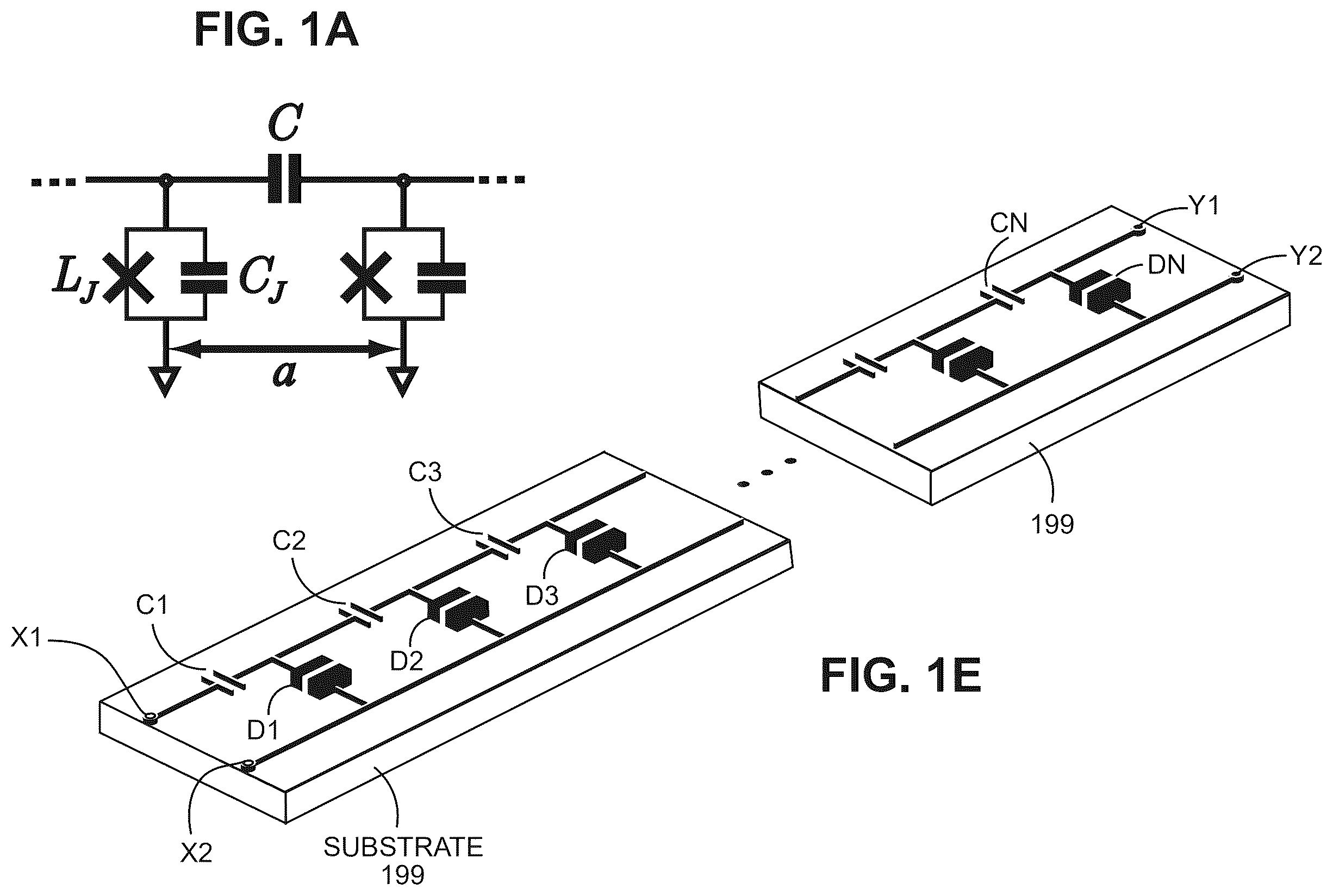 Patent US12586884 Figure 1 – Signal amplifying Josephson junction transmission line