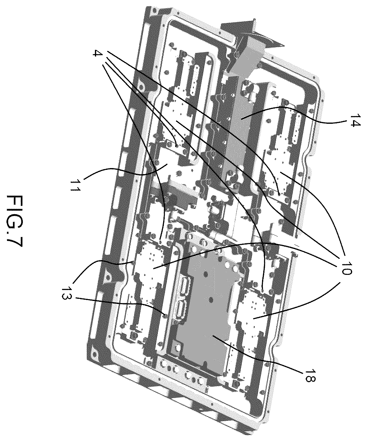 Patent US12586888 Figure 5 – Solid-state power amplifier comprised of a two-part waveguide having an impedance ridge, where the two parts are clamped together and a power combiner formed therefrom