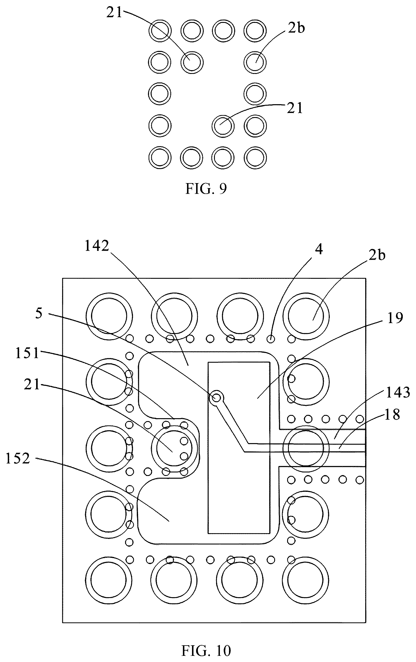Patent US12586889 Figure 5 – Conversion apparatus from chip package to waveguide, radio frequency apparatus and radar apparatus