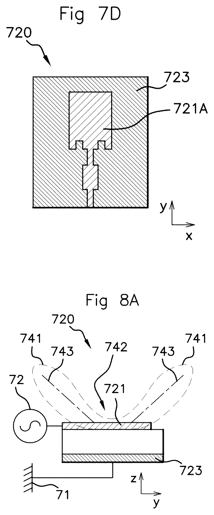 Patent US12586894 Figure 7 – Radio frequency device with optimised radiation pattern for gesture sensing in a motor vehicle