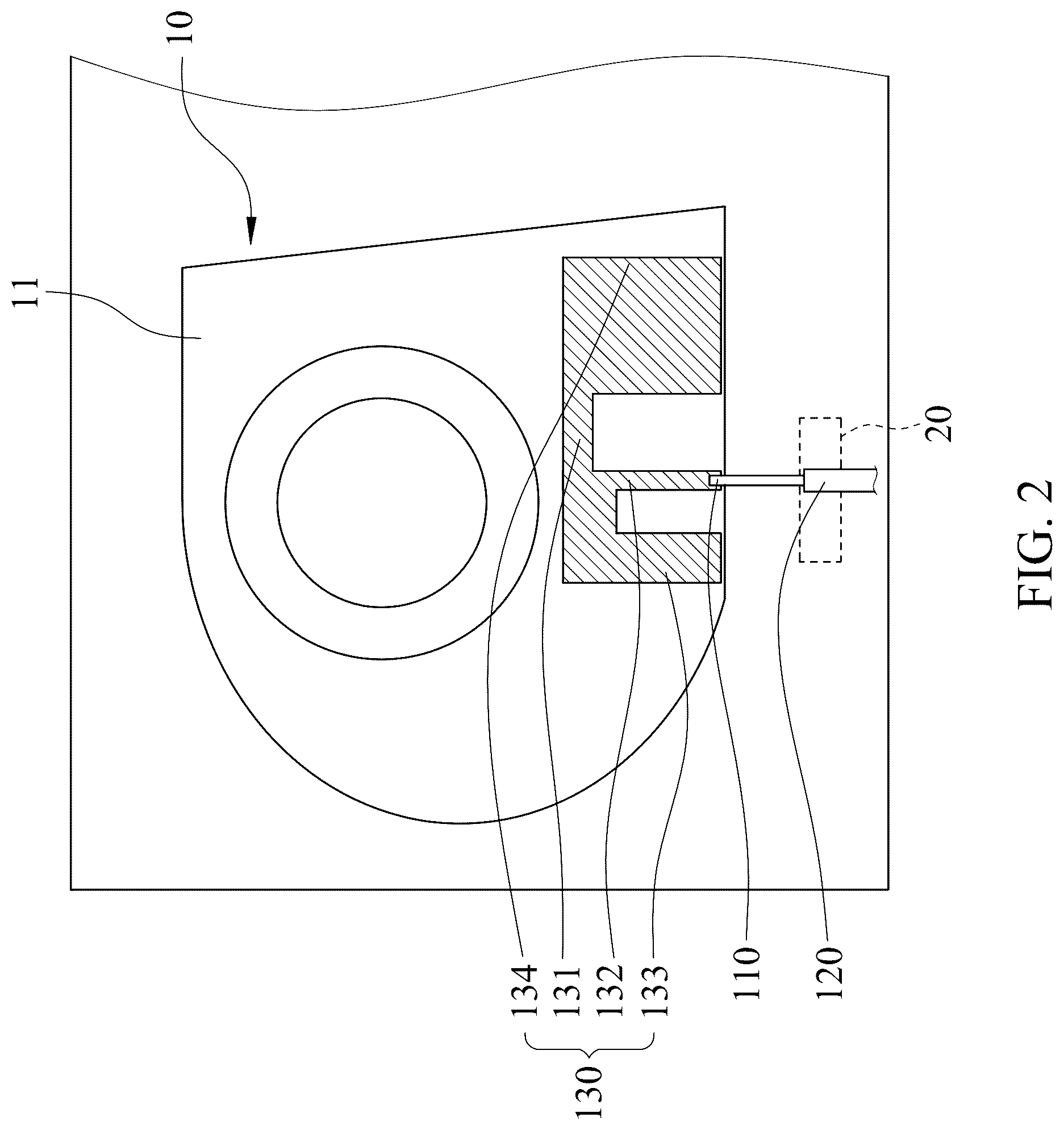 Patent US12586896 Figure 2 – Antenna structure and electronic device