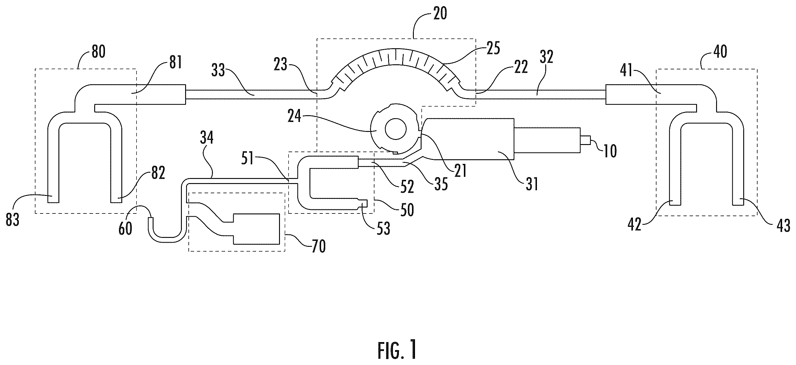 Patent US12586900 Figure 1 – Feed network and antenna