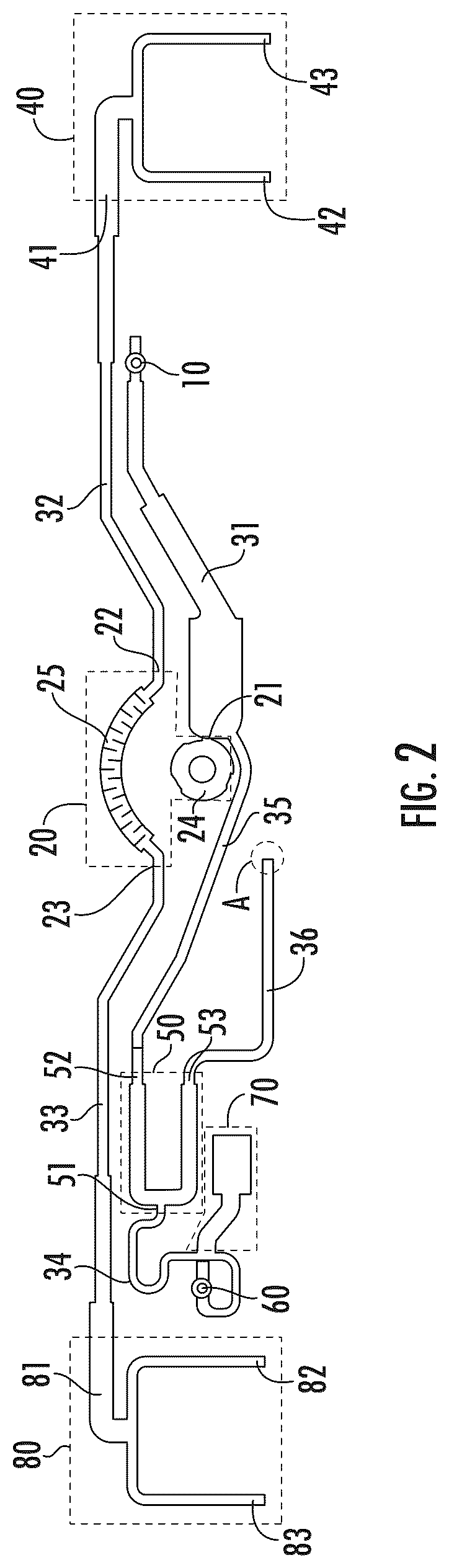 Patent US12586900 Figure 2 – Feed network and antenna