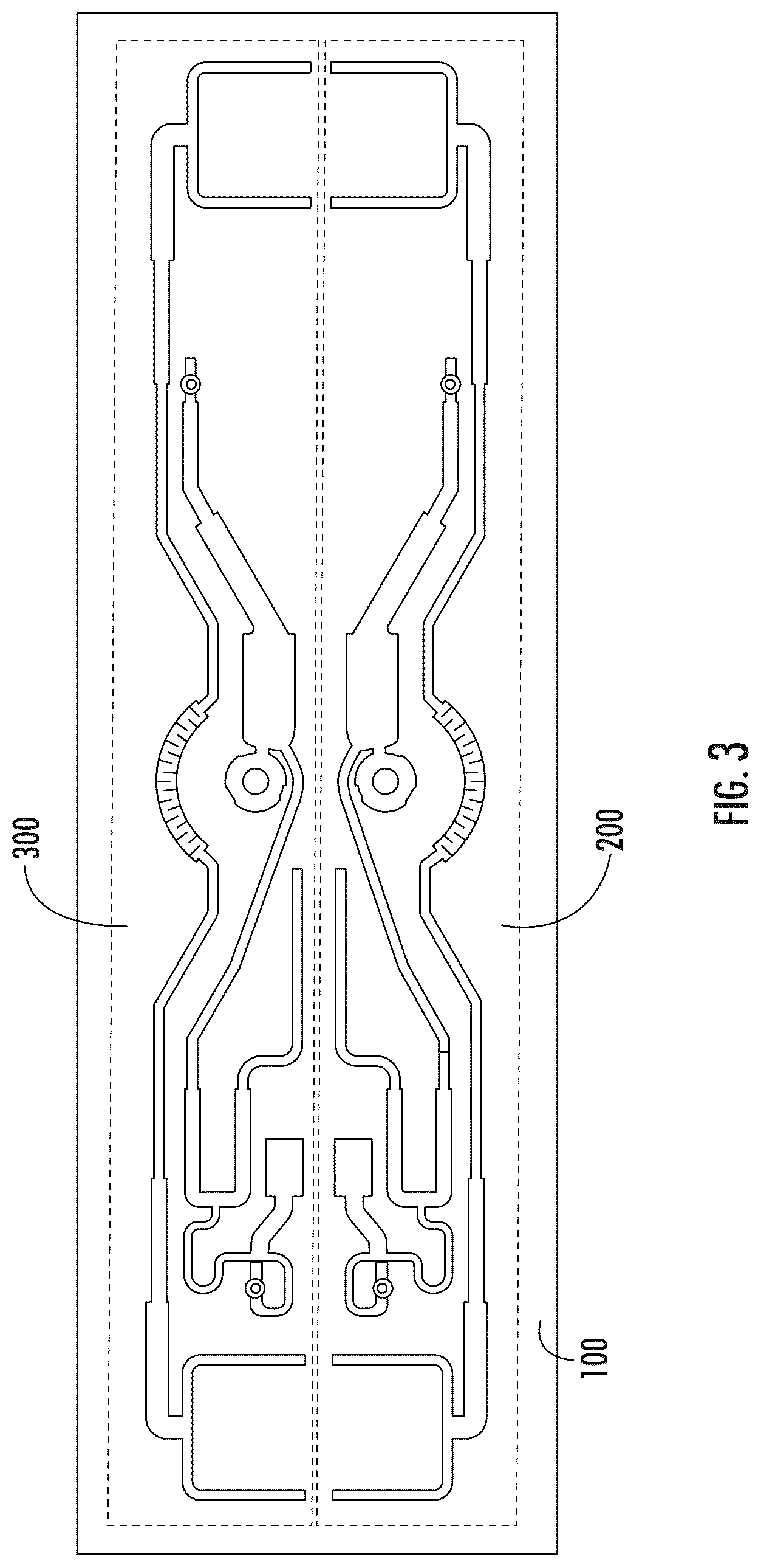 Patent US12586900 Figure 3 – Feed network and antenna