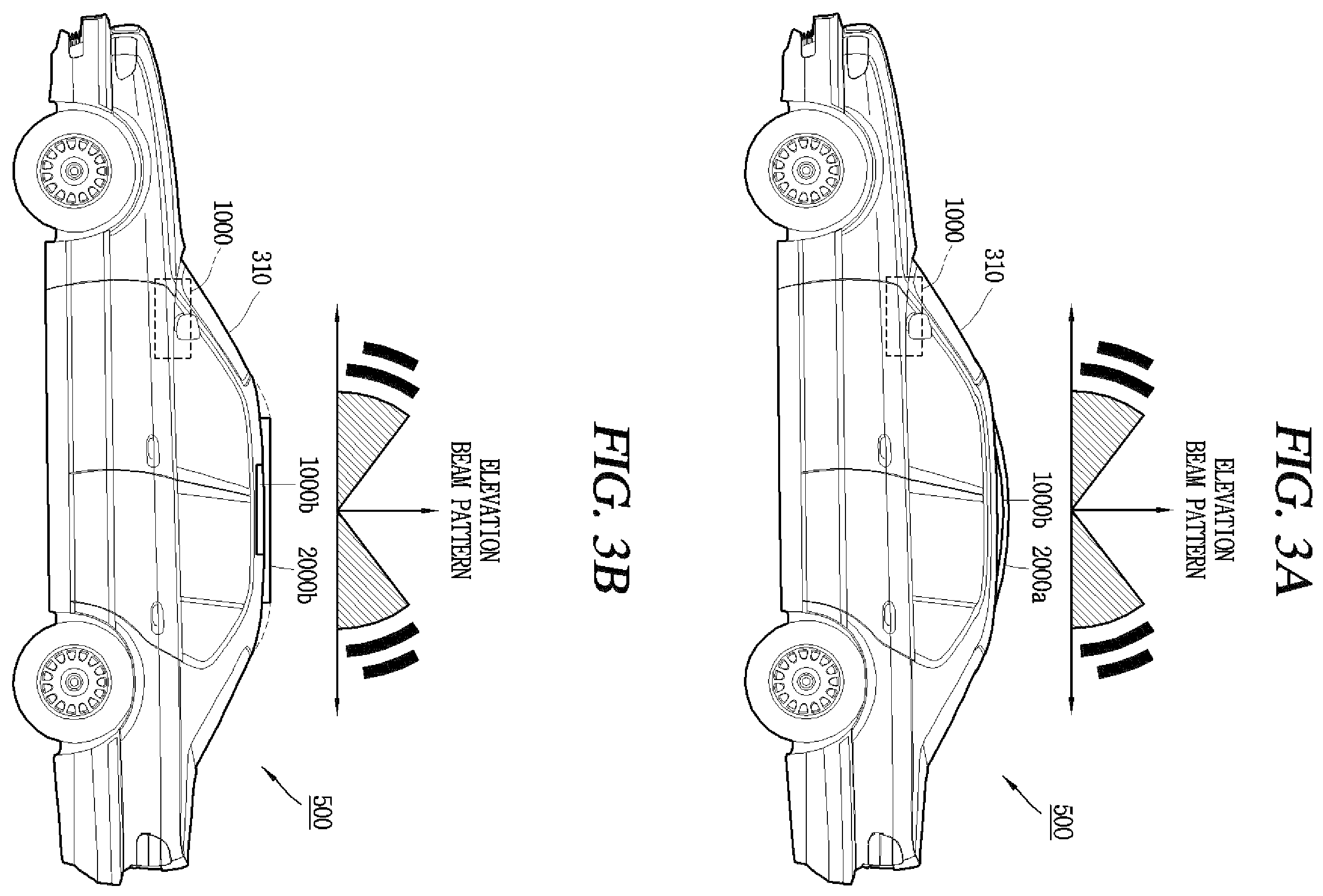Patent US12586901 Figure 5 – Wideband antenna arranged on vehicle