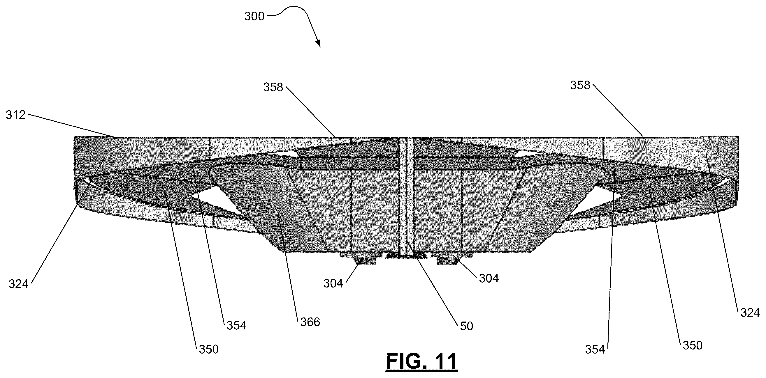 Patent US12586902 Figure 11 – Ultra wideband antenna including multiple individual antennas and multiplexing after antenna feed