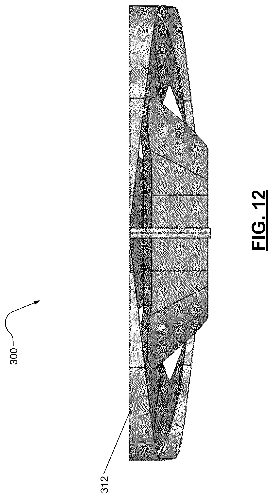 Patent US12586902 Figure 12 – Ultra wideband antenna including multiple individual antennas and multiplexing after antenna feed