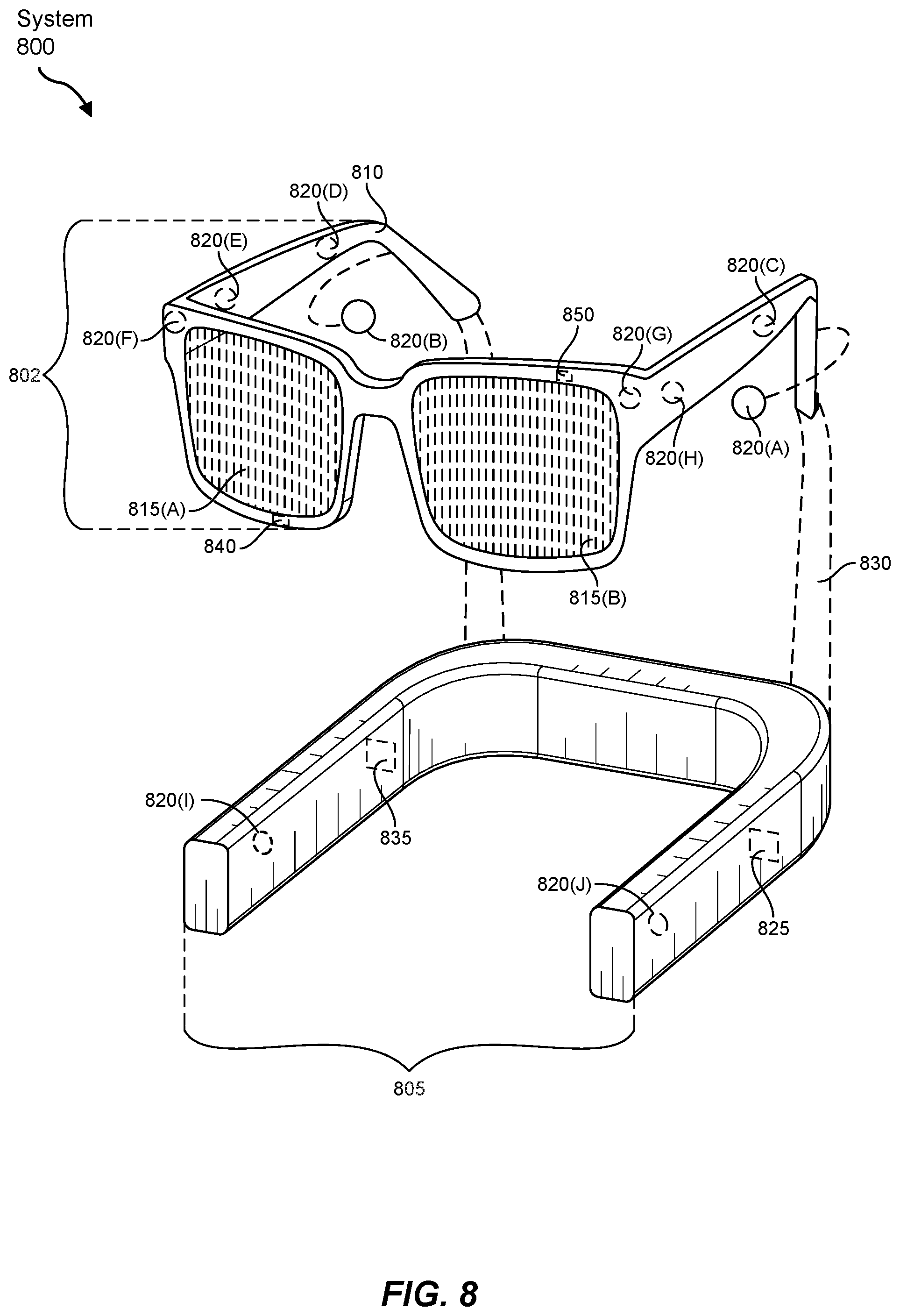 Patent US12586908 Figure 8 – Transparent uniplanar antenna