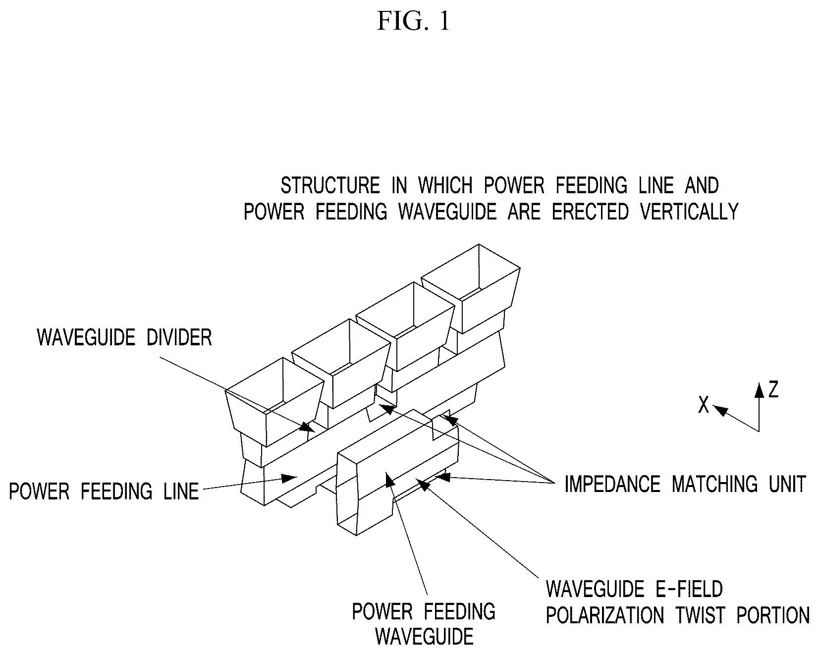 Patent US12586913 Figure 1 – Waveguide antenna