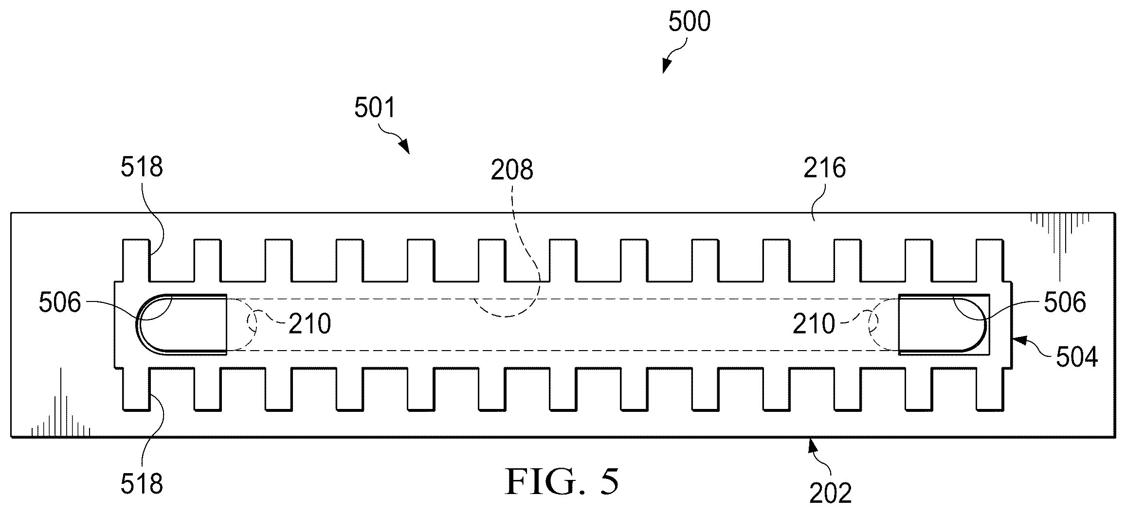Patent US12586915 Figure 5 – Antenna assembly with metallized cavity waveguide
