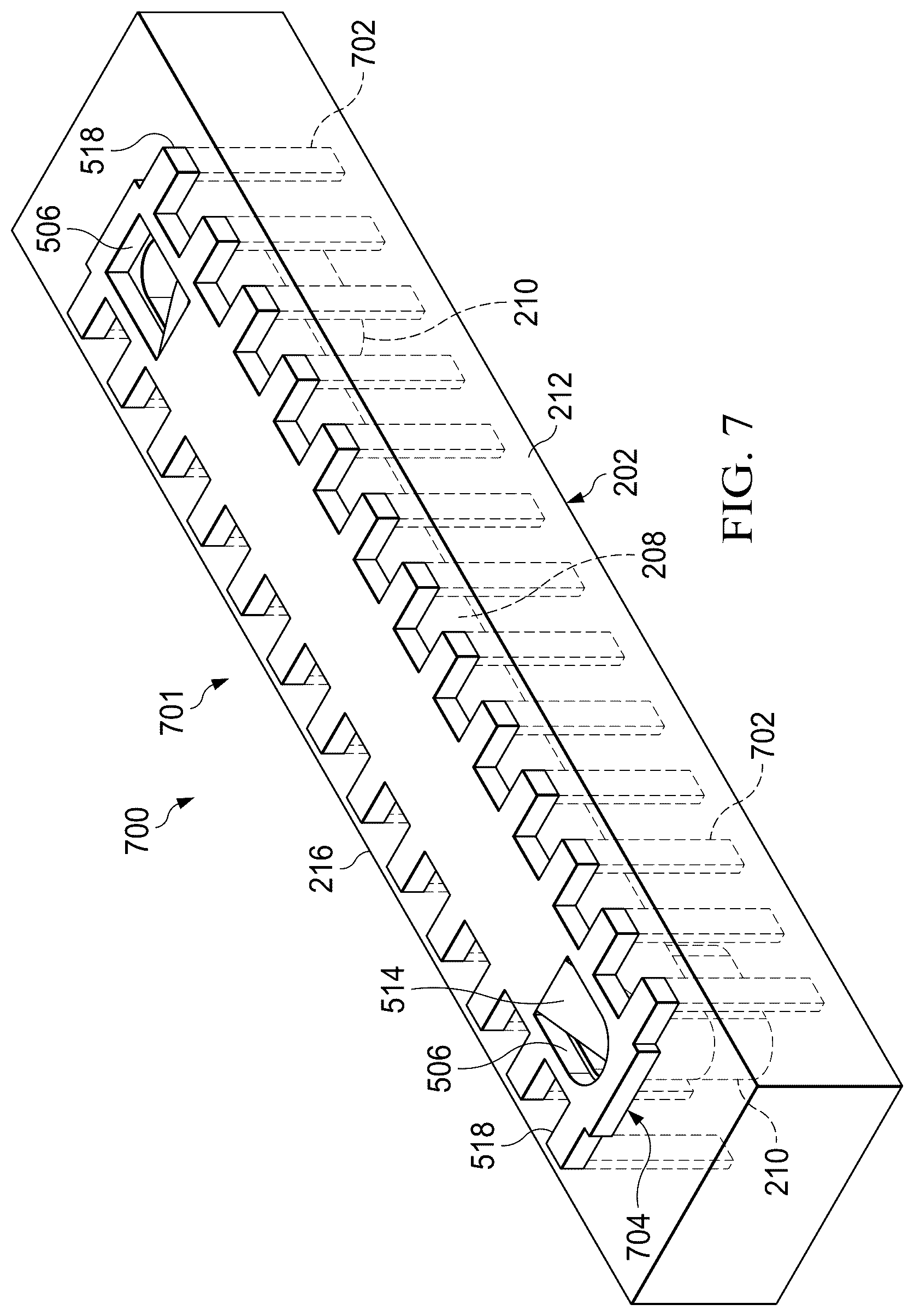Patent US12586915 Figure 7 – Antenna assembly with metallized cavity waveguide