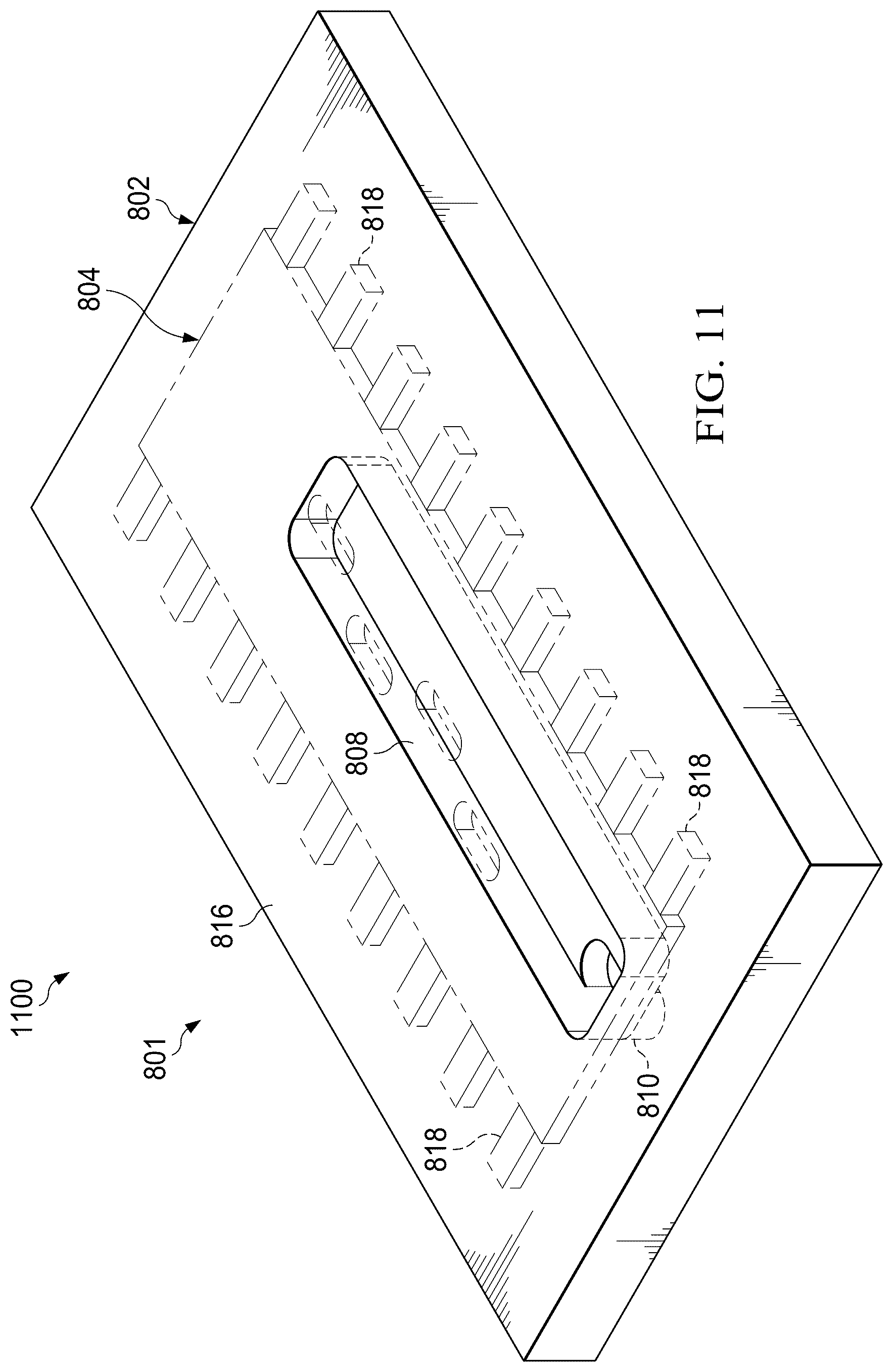 Patent US12586915 Figure 11 – Antenna assembly with metallized cavity waveguide
