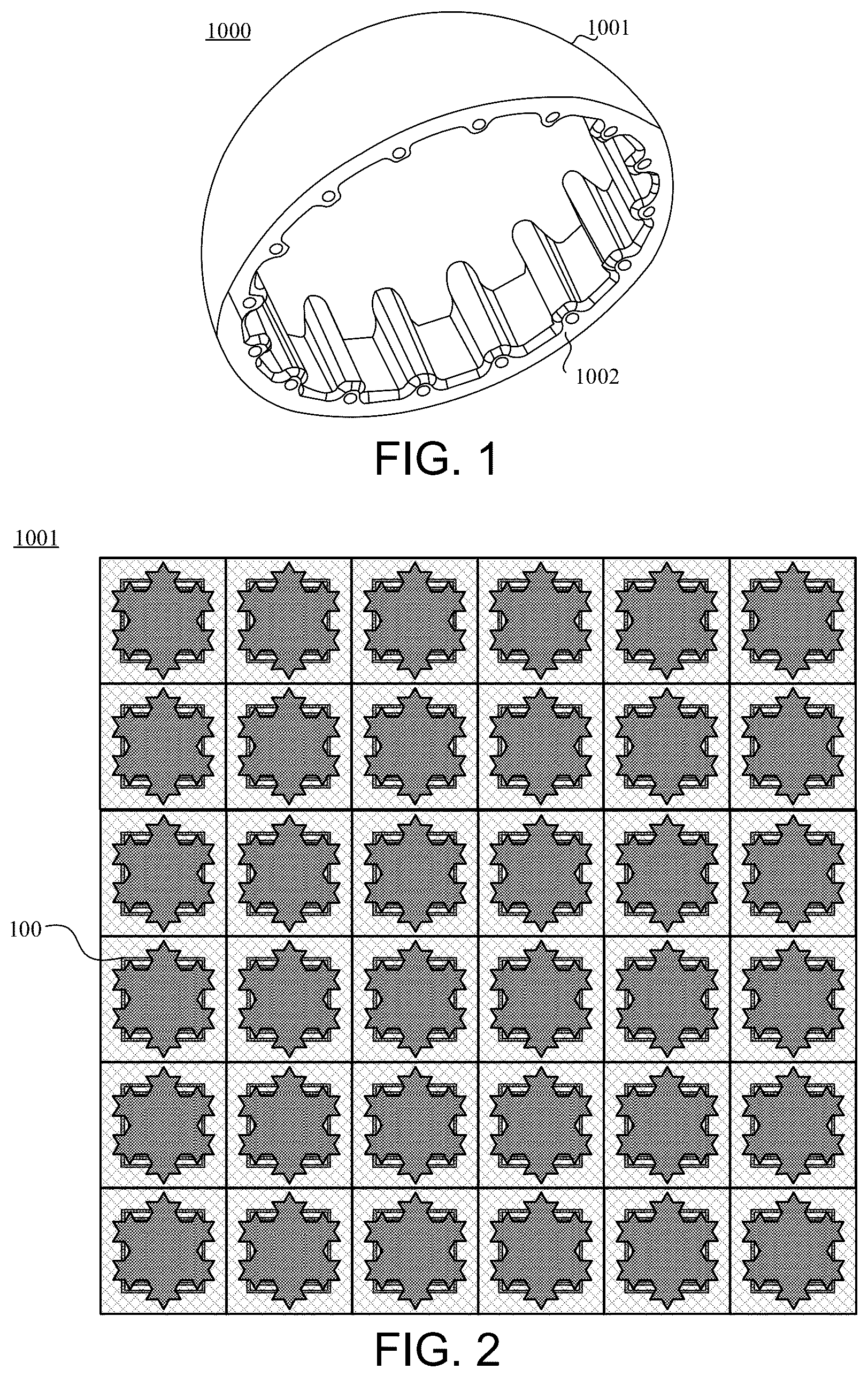 Patent US12586917 Figure 1 – Frequency selective surface unit, frequency selective surface structure, electronic device and radome