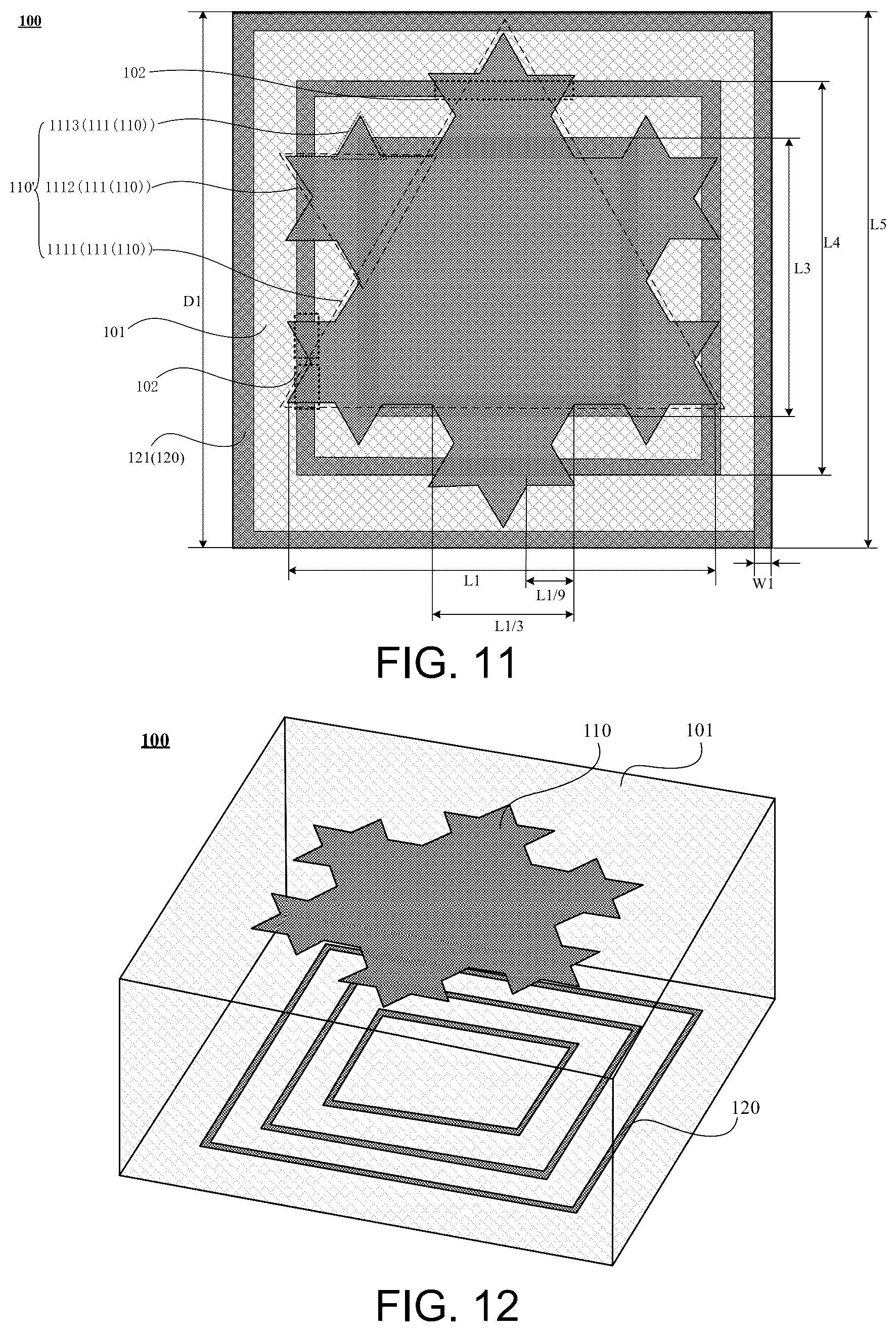 Patent US12586917 Figure 7 – Frequency selective surface unit, frequency selective surface structure, electronic device and radome
