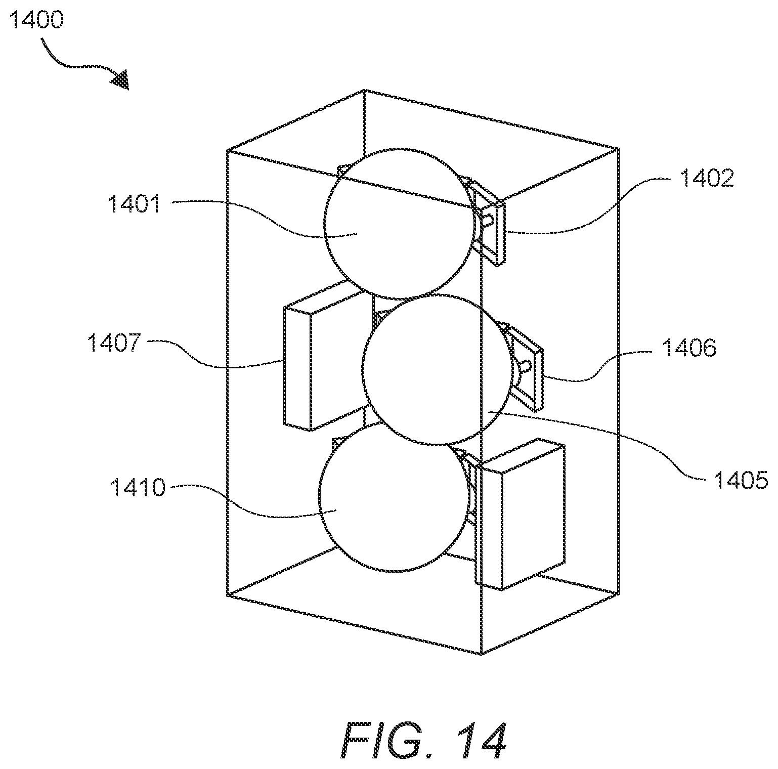 Patent US12586920 Figure 15 – Antenna lens switched beam array for tracking satellites