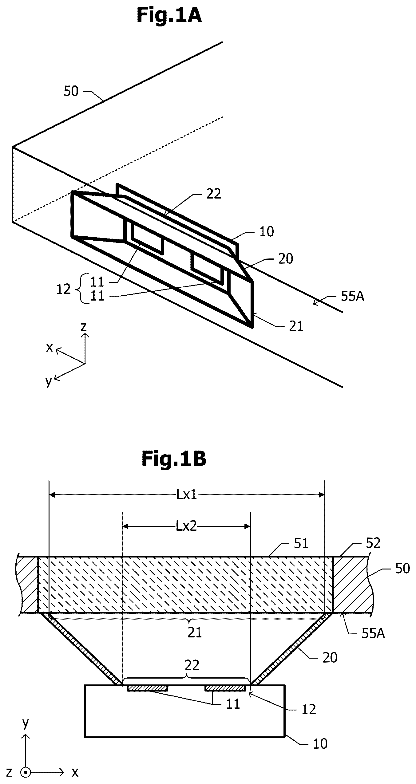 Patent US12586928 Figure 1 – Antenna device and communication device