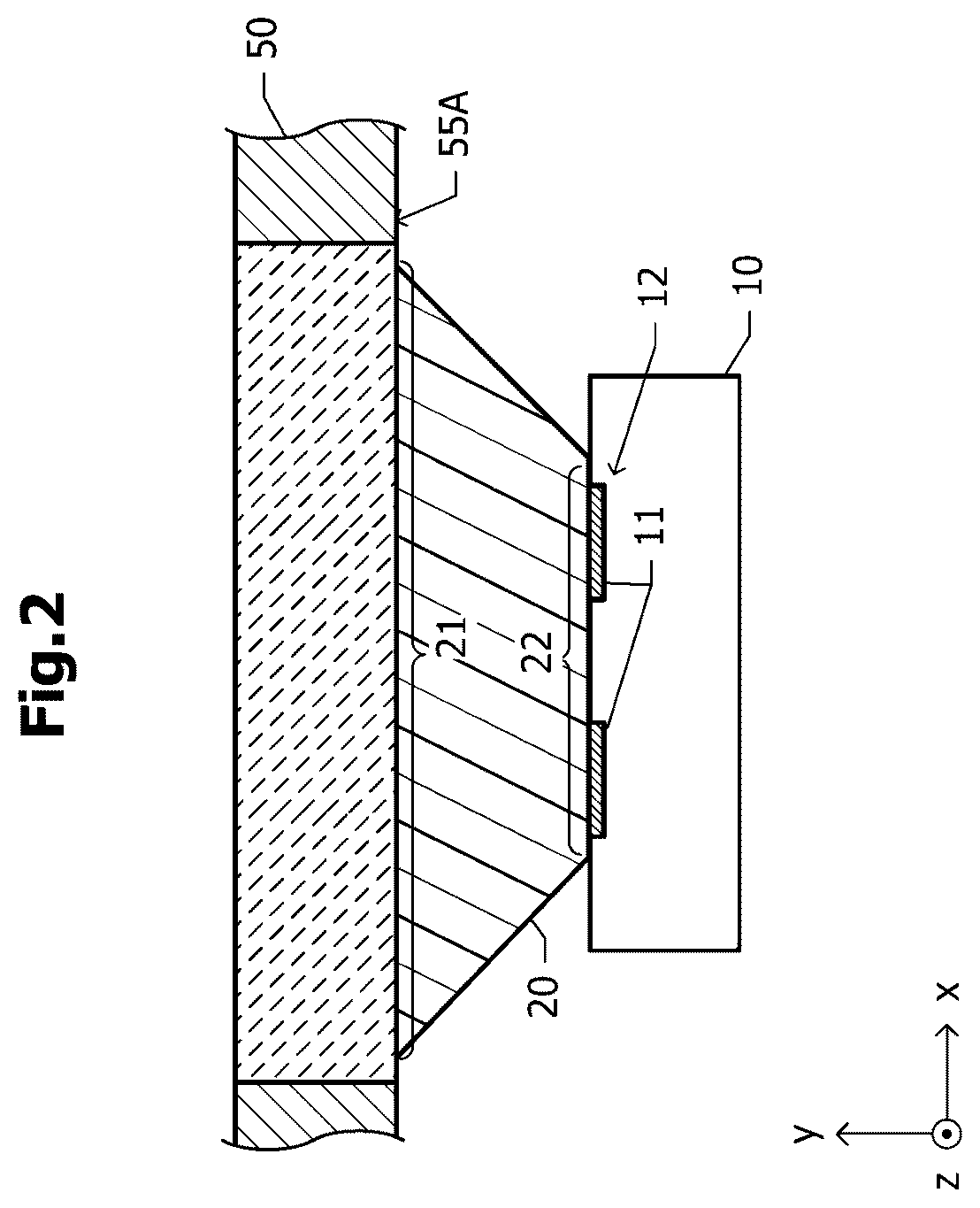 Patent US12586928 Figure 2 – Antenna device and communication device