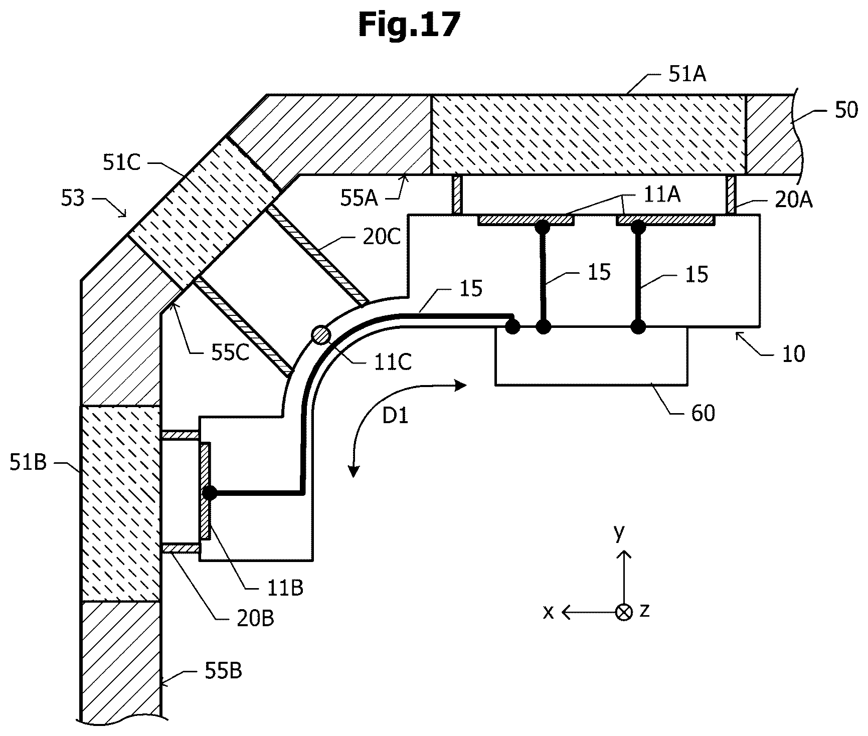 Patent US12586928 Figure 16 – Antenna device and communication device