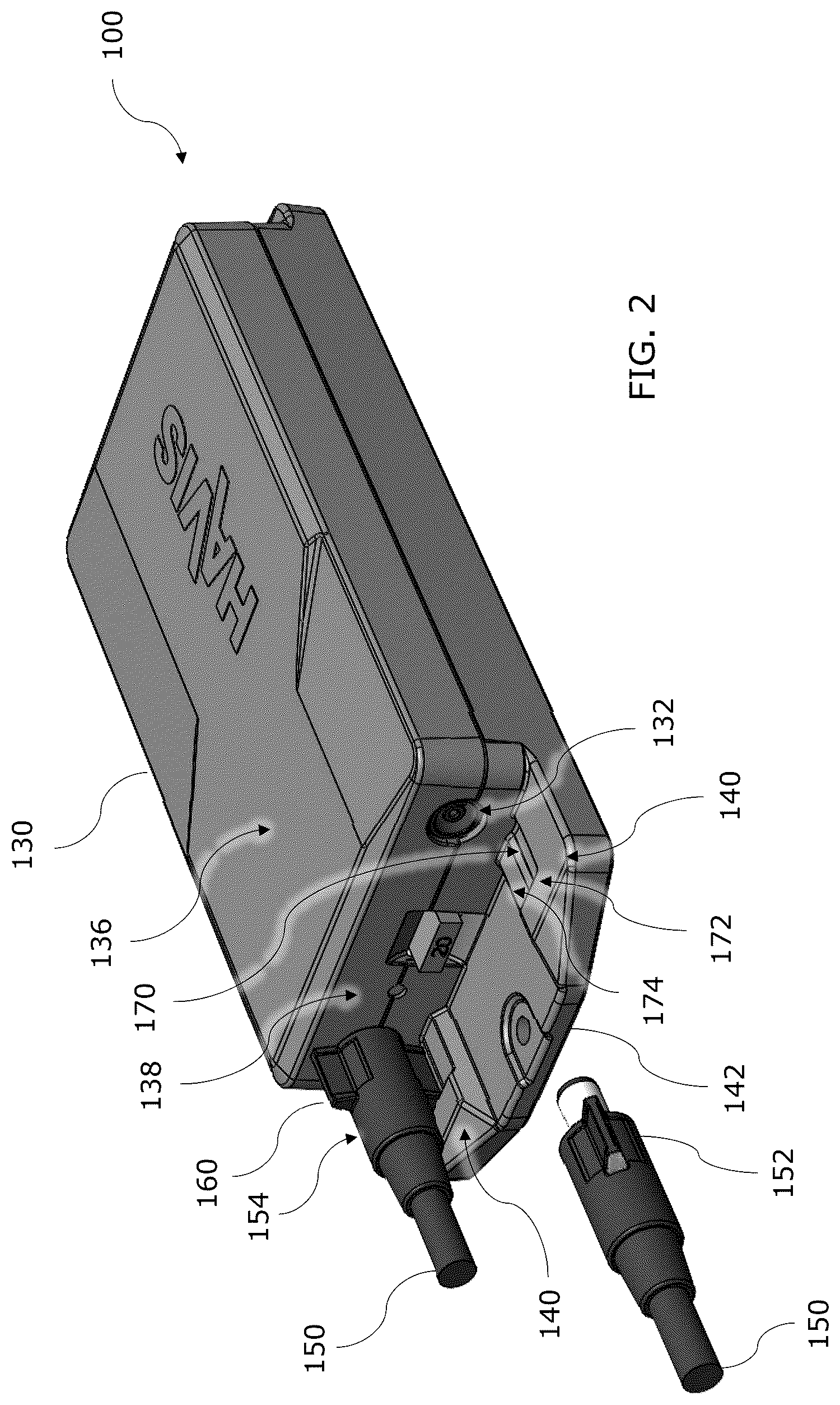 Patent US12586931 Figure 2 – Power supply with cable retention