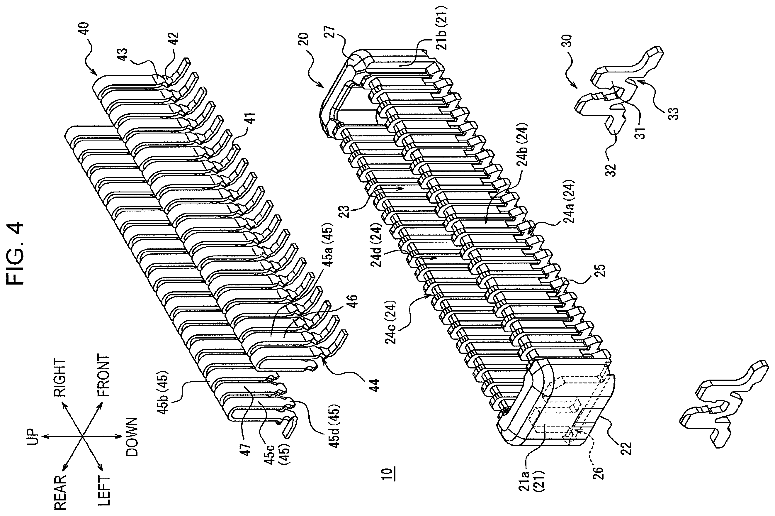 Patent US12586937 Figure 4 – Connector and electronic device