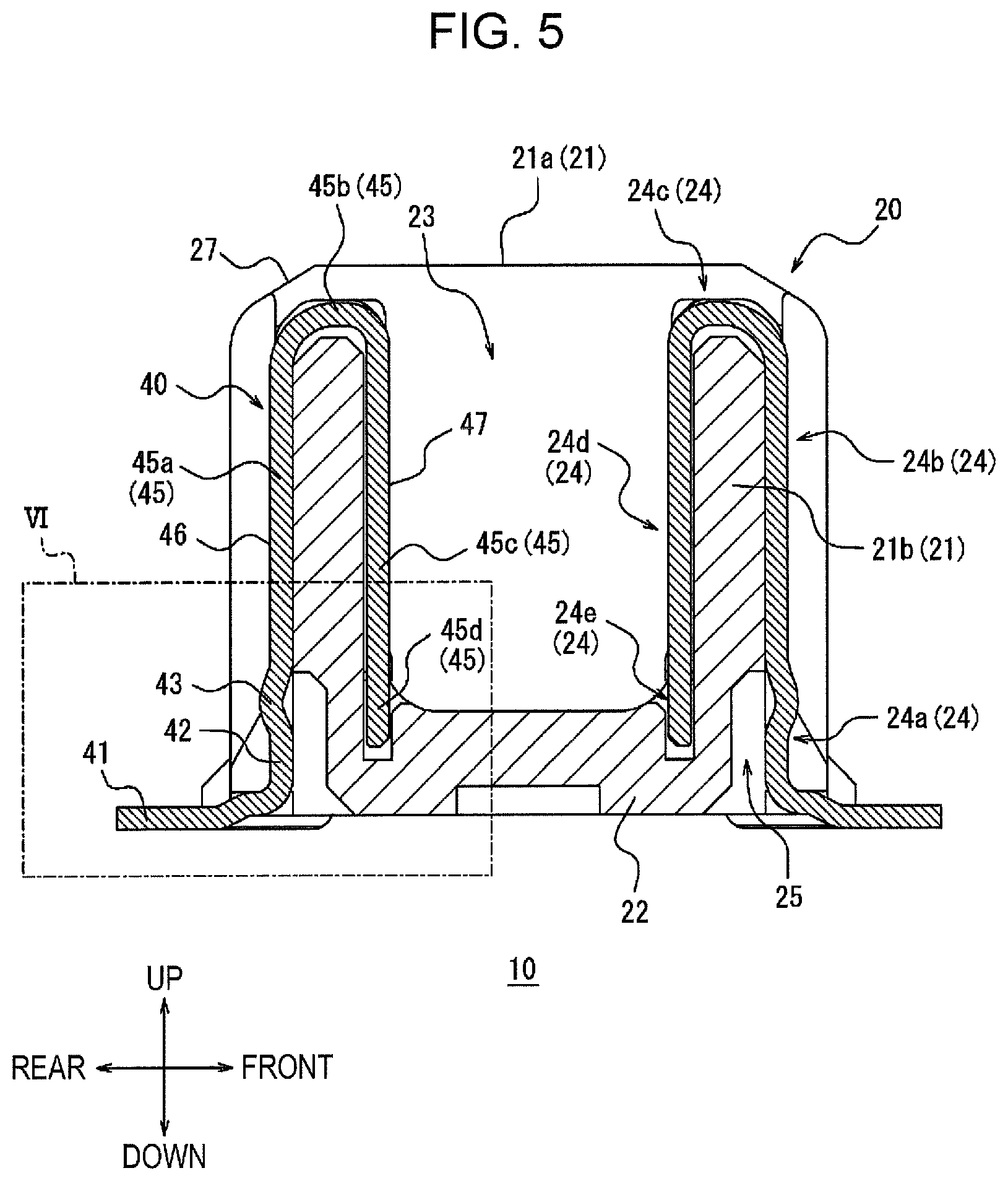 Patent US12586937 Figure 5 – Connector and electronic device