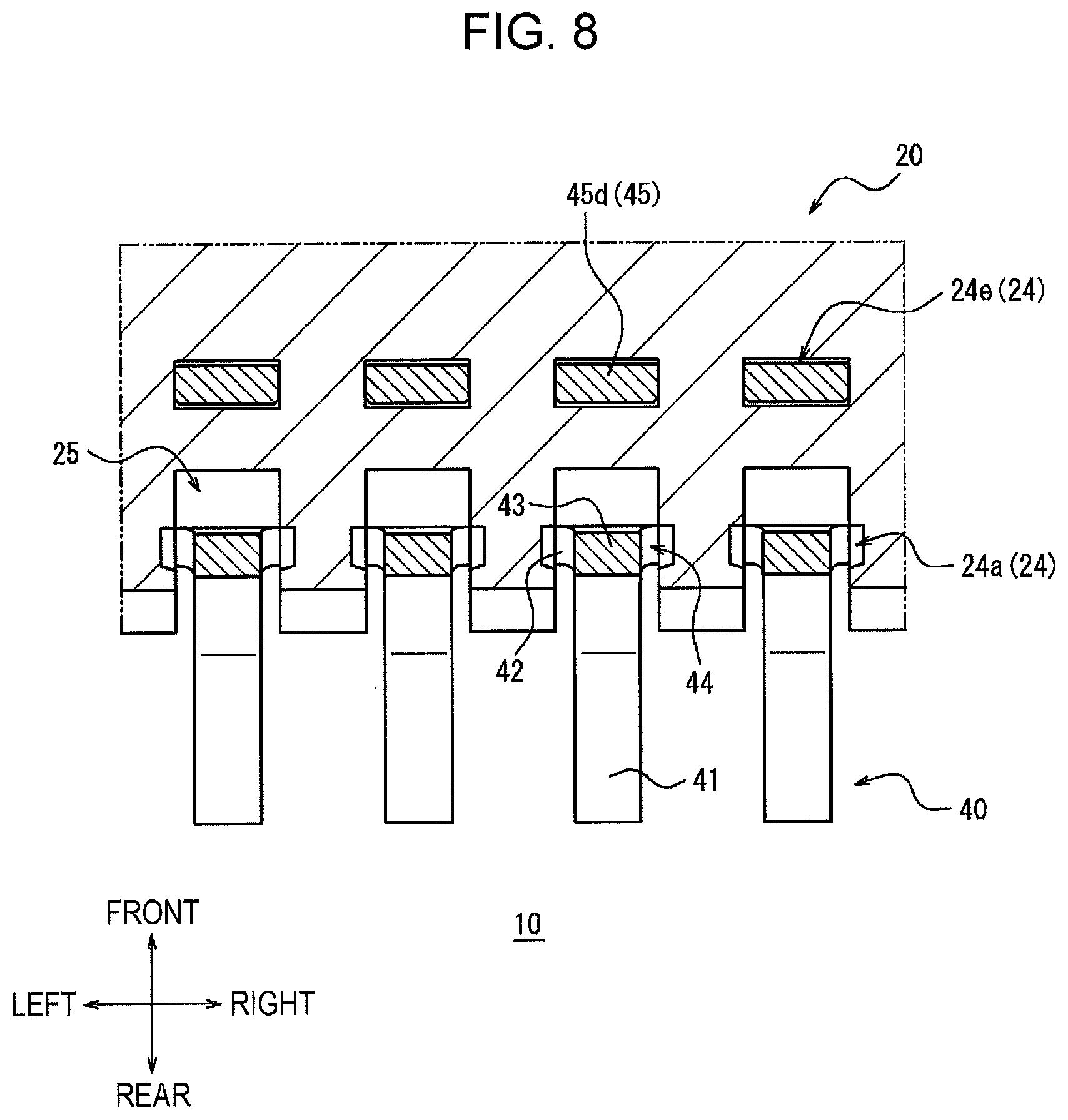 Patent US12586937 Figure 8 – Connector and electronic device