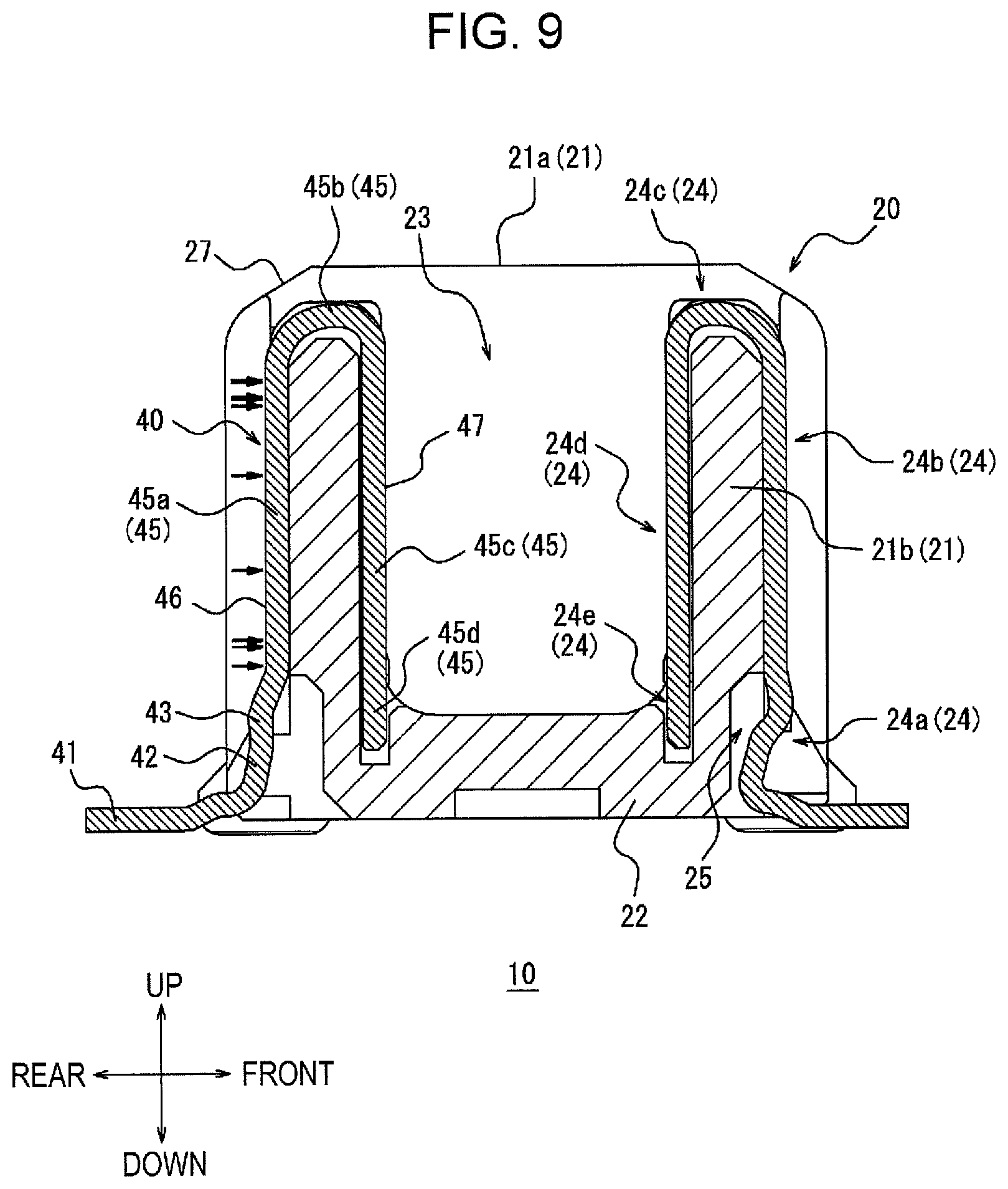 Patent US12586937 Figure 9 – Connector and electronic device